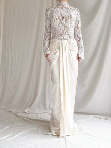 Vintage Baracci Couture Silk Dress - M/8