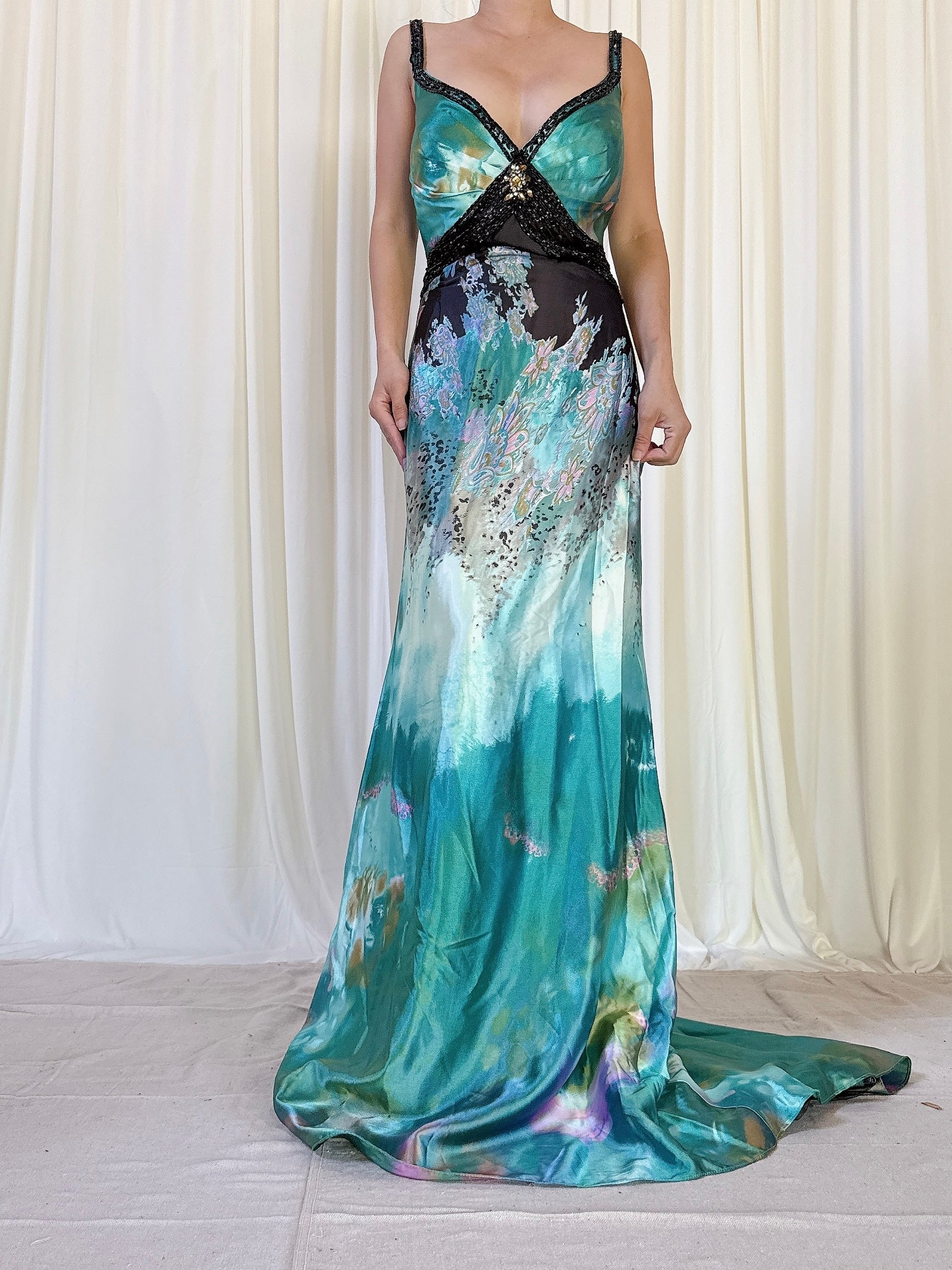Vintage Satin Dress - L