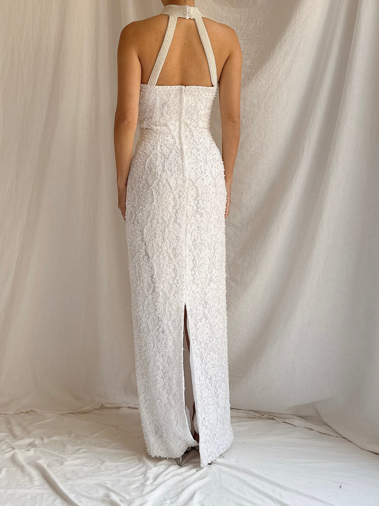 1990s Halter Neckline Dress - S