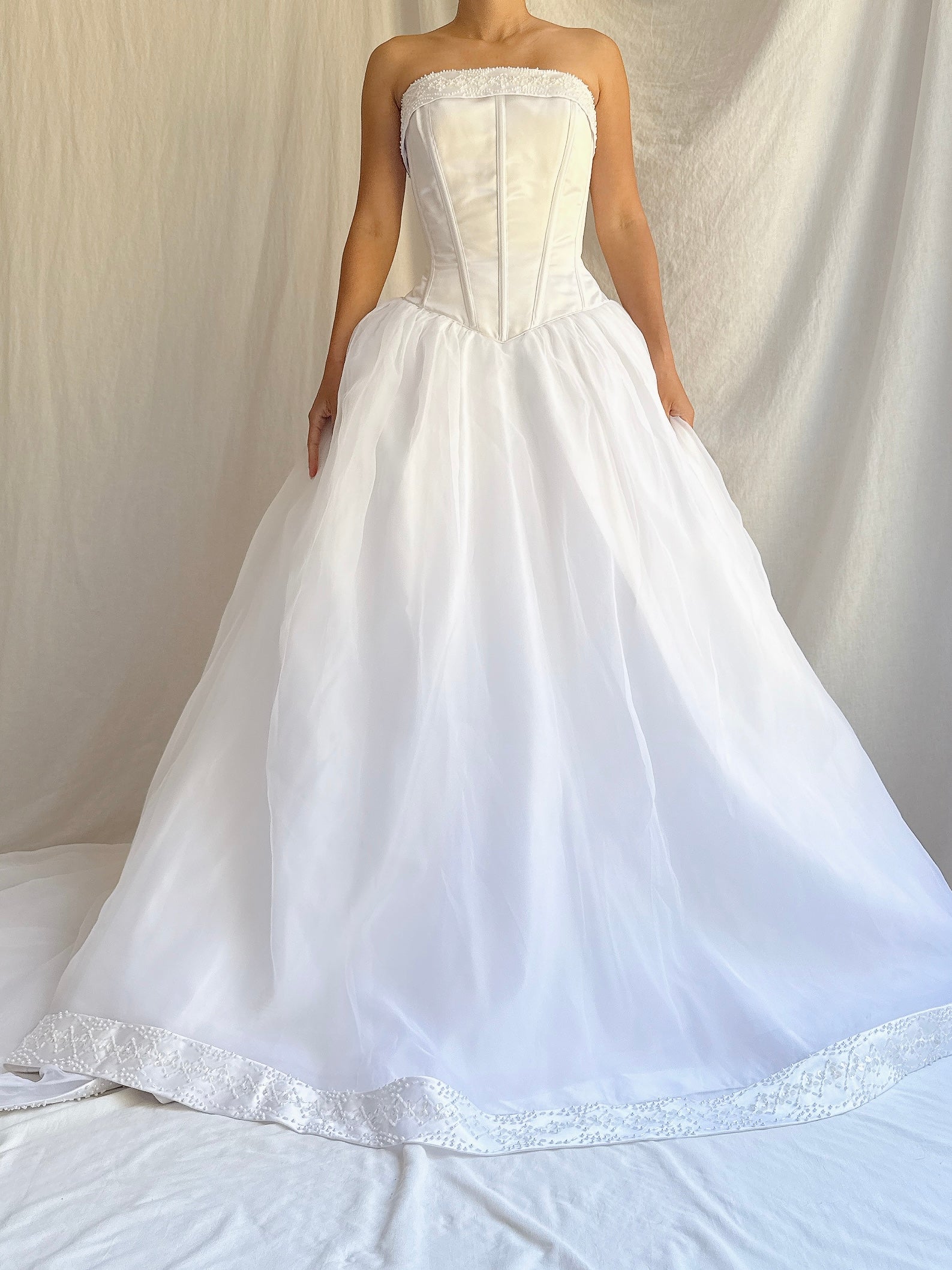 Vintage Strapless Dress - S