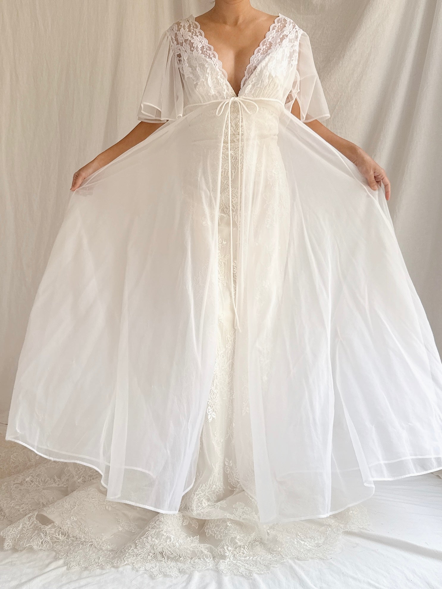 Vintage Tricot Dressing Gown - M