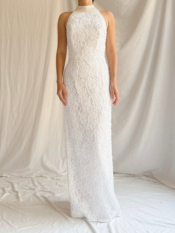 1990s Halter Neckline Dress - S