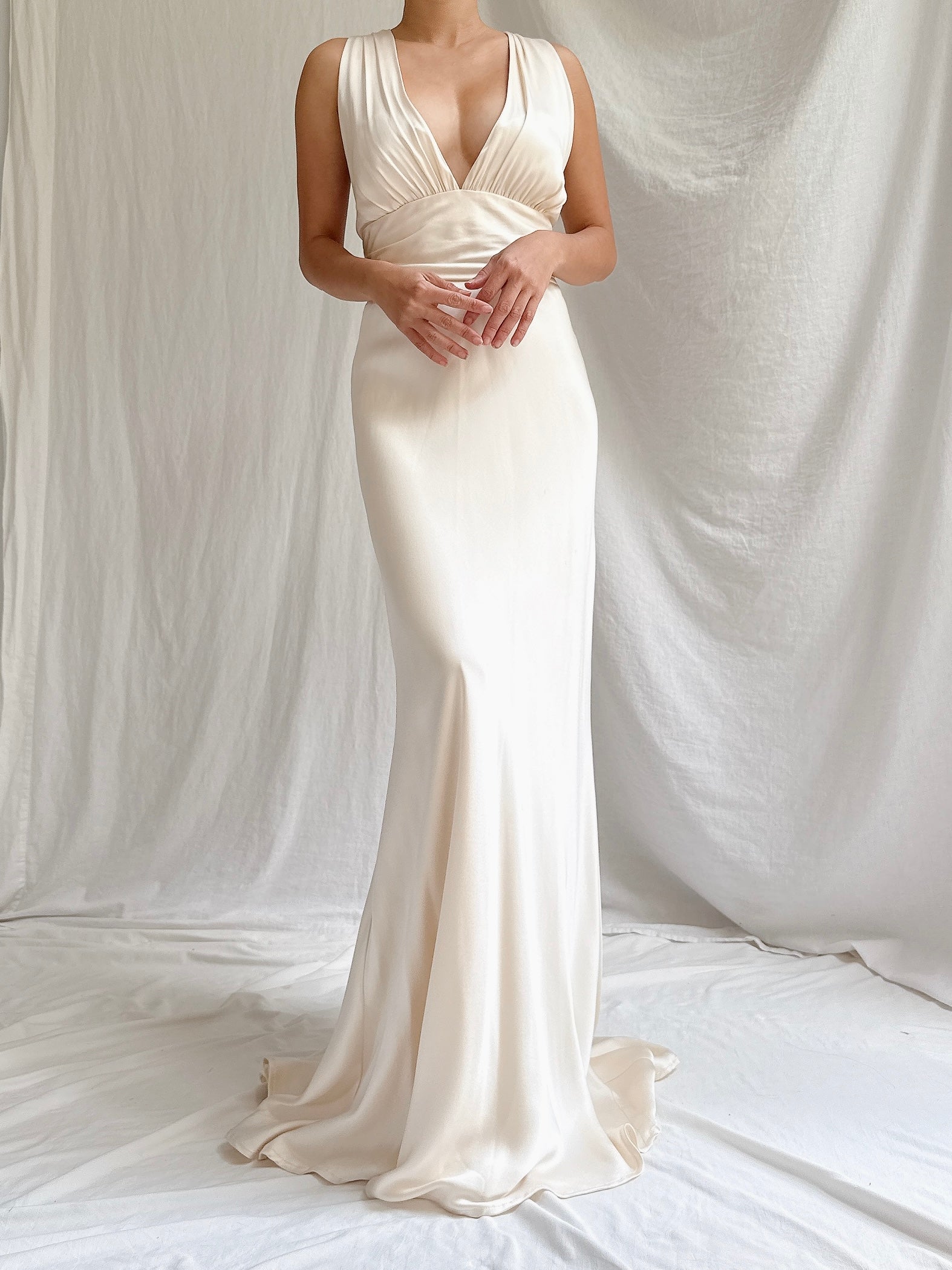 Vintage Silk Bias Gown - M/8