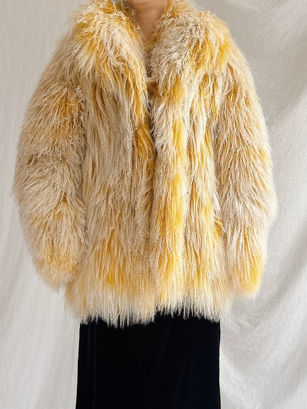 Vintage Mongolian Sheared Coat - M