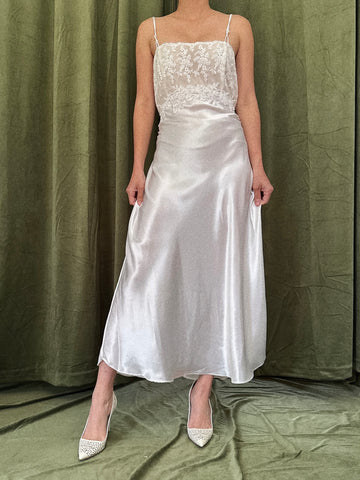 Vintage Satin Slip Dress - M