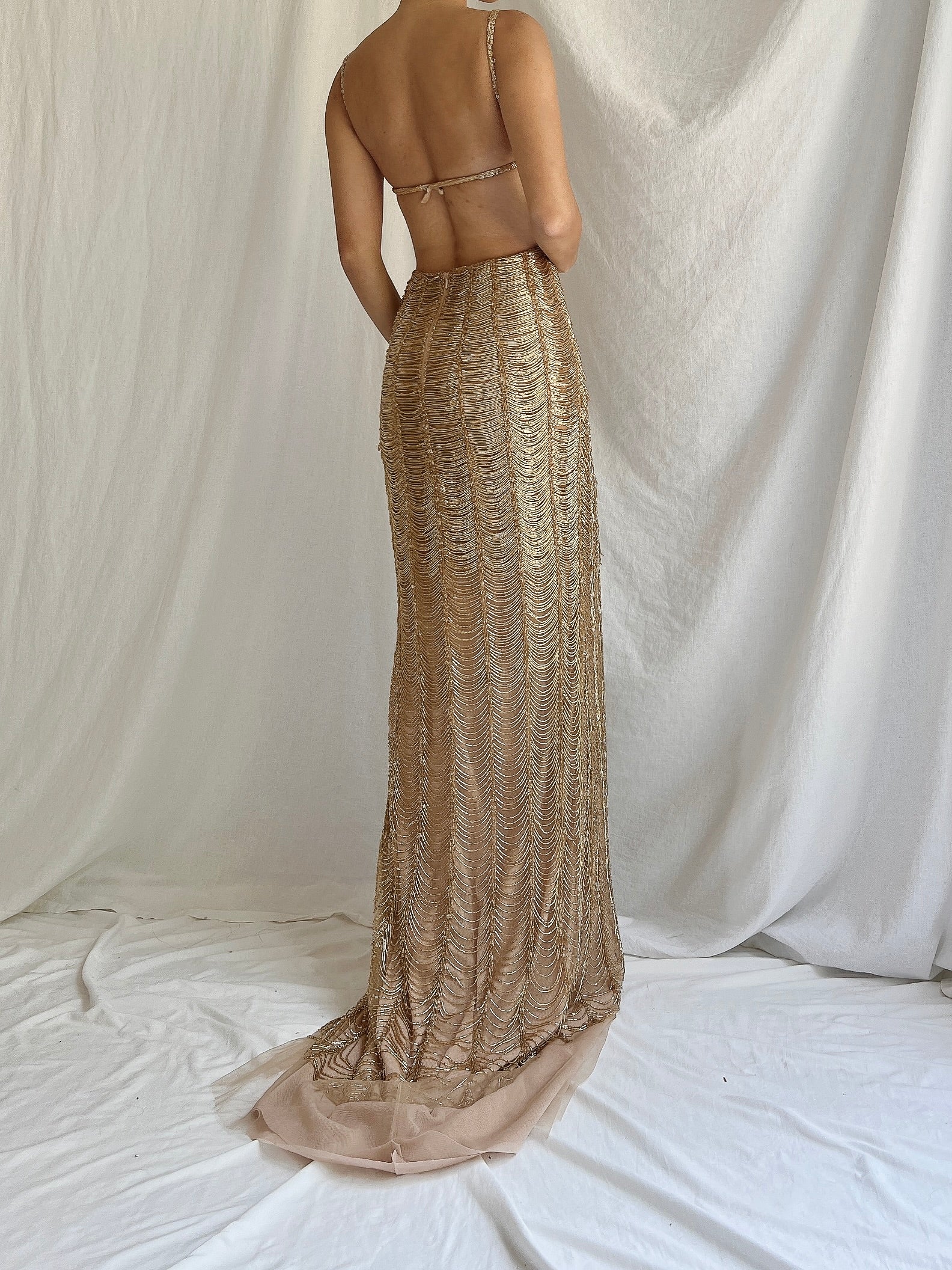 00s Sequins Gown - S