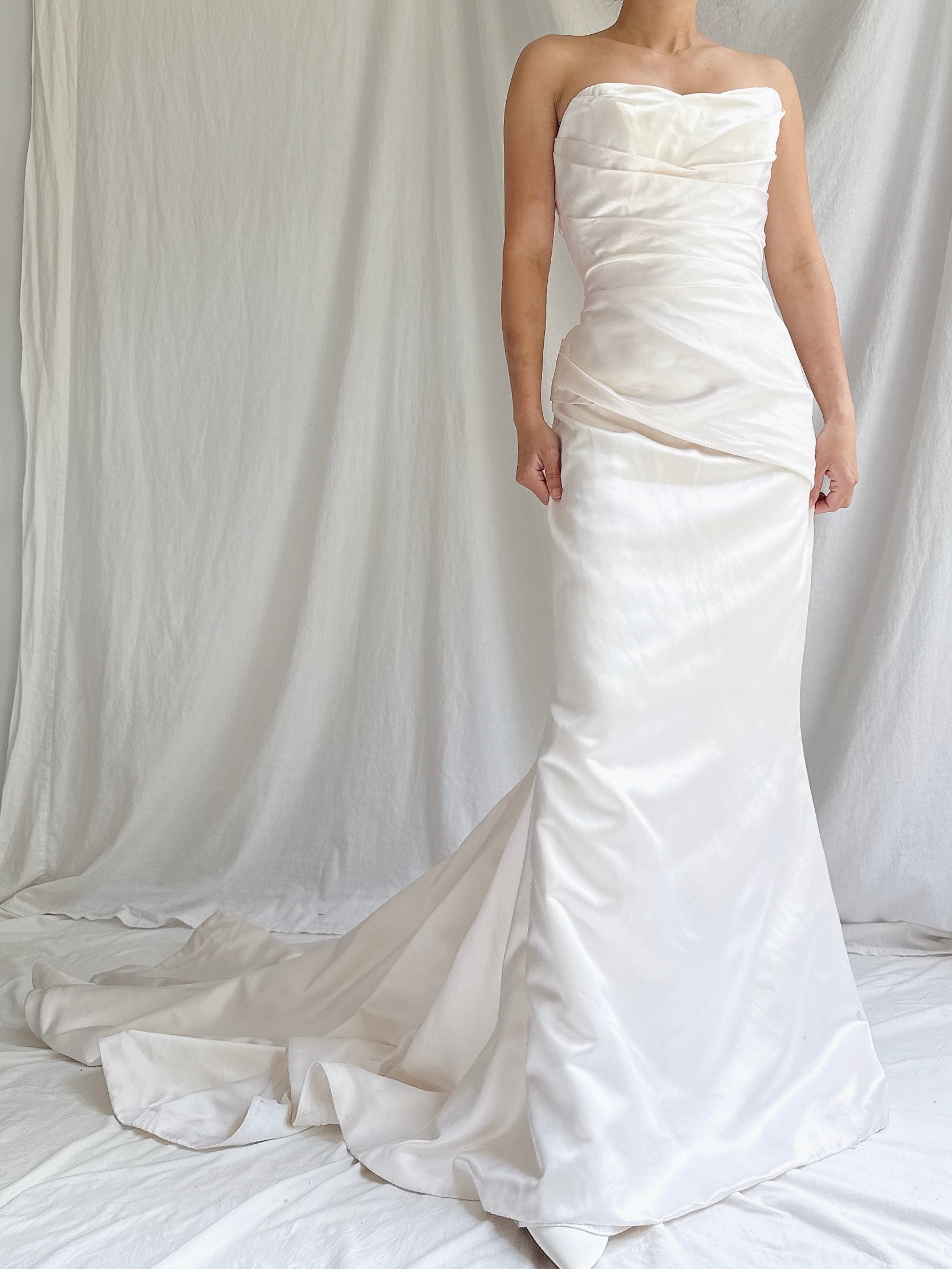 Vintage Marisa Silk Draped Gown - S