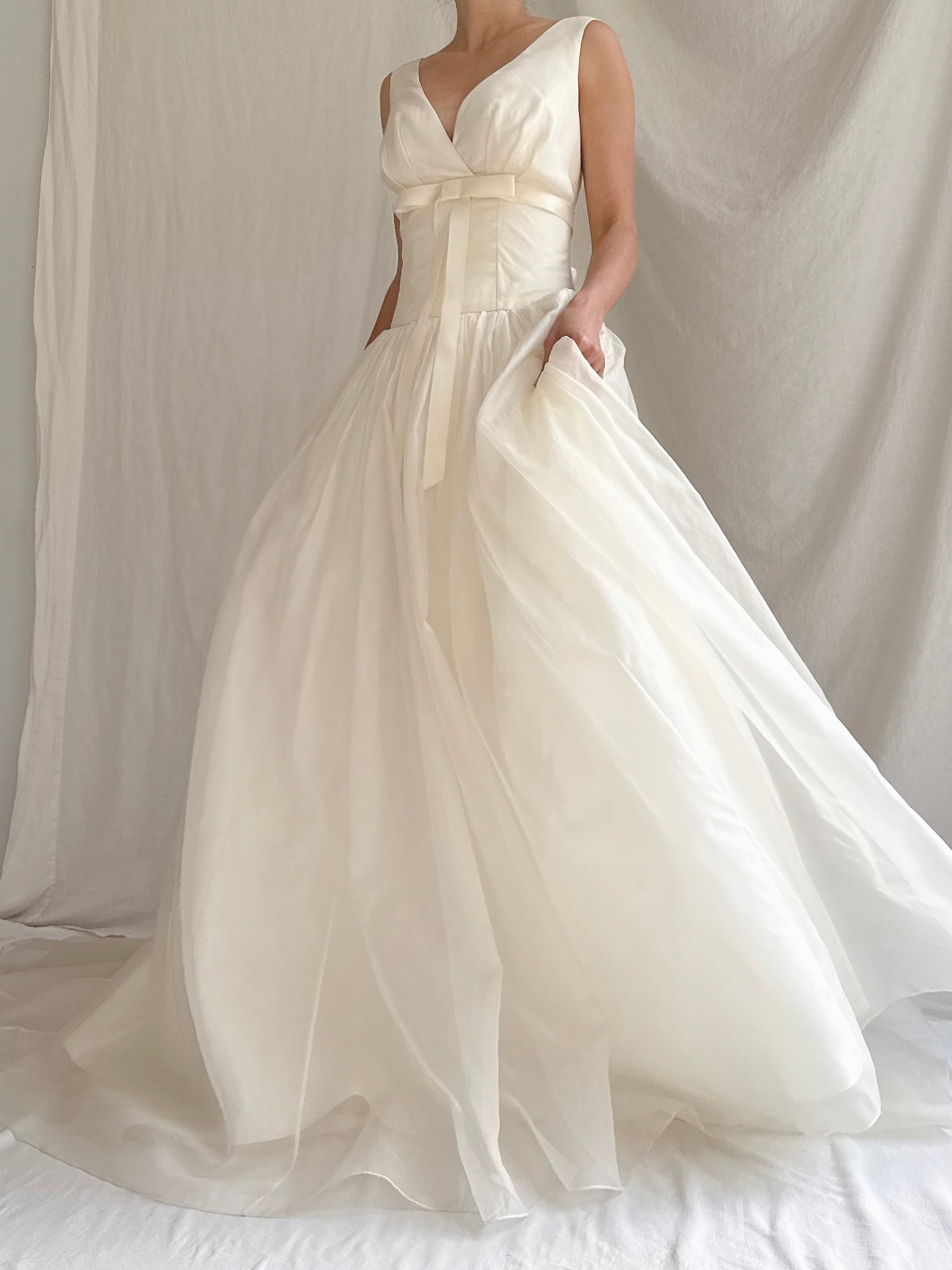 Vintage Silk Organza Gown - S