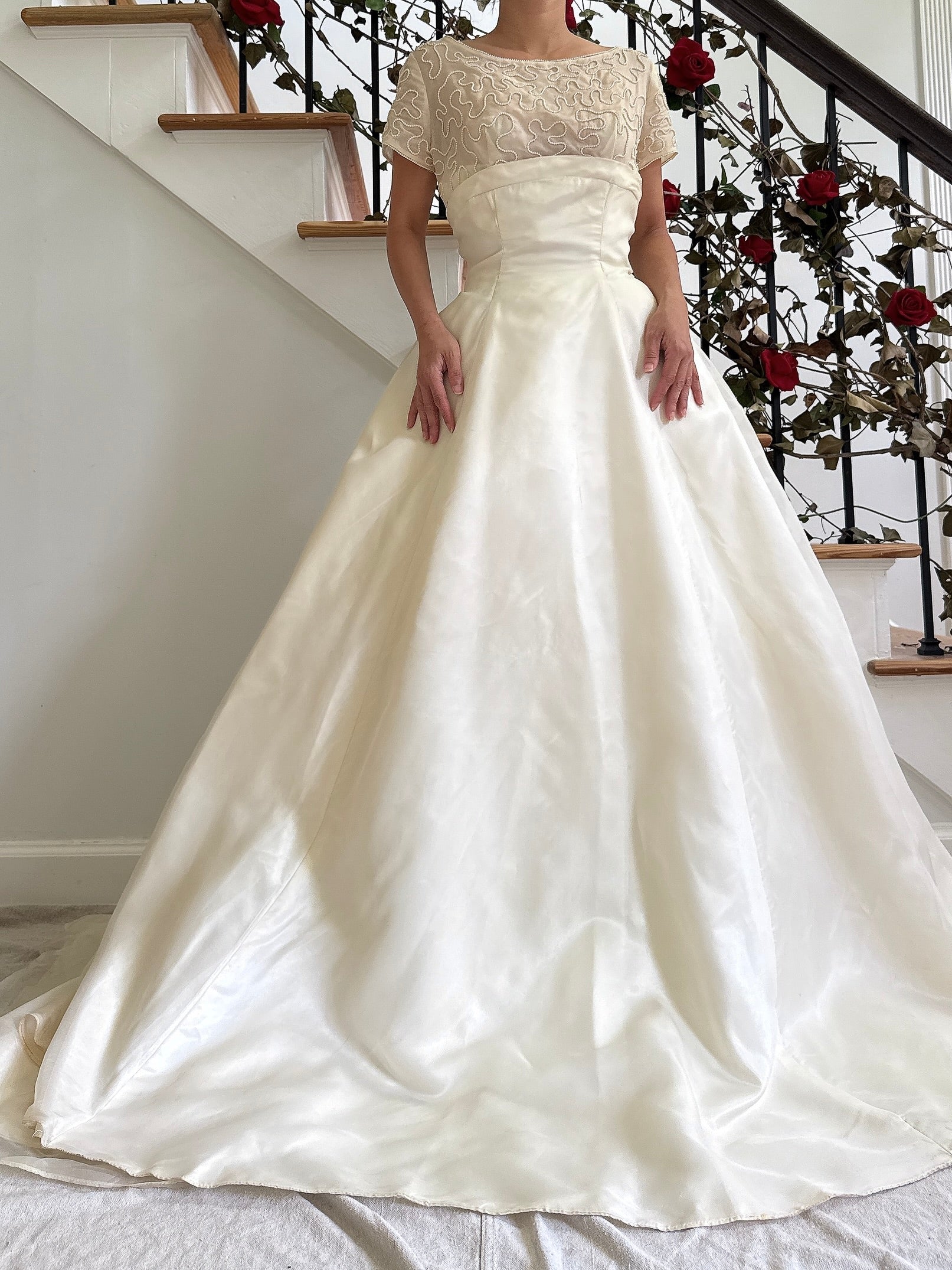 1950s Silk Organza Gown - S/M