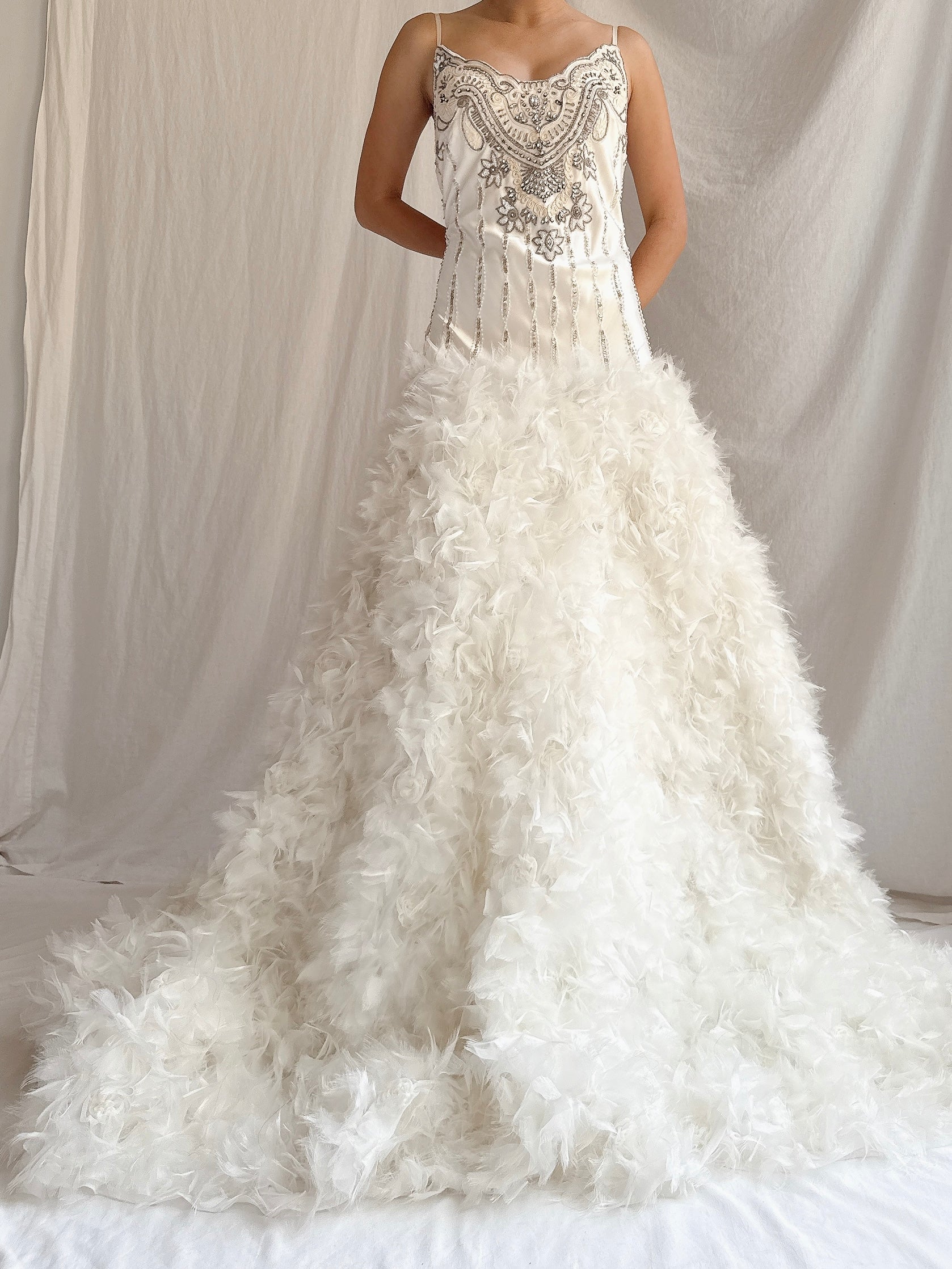 Vintage Sue Wong Ruffled Gown