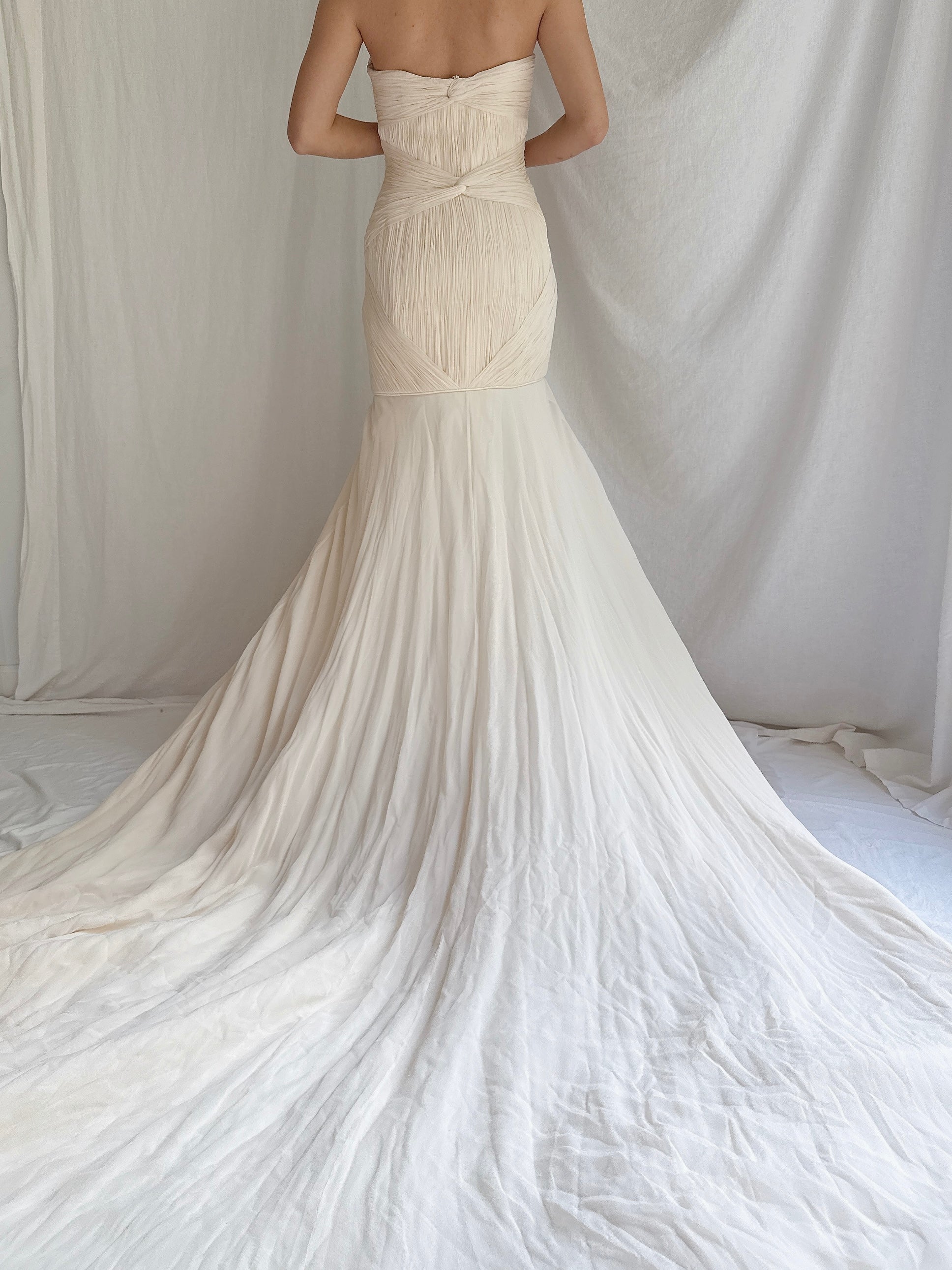 Vintage Rafael Cennamo Silk Draped Gown - S/4
