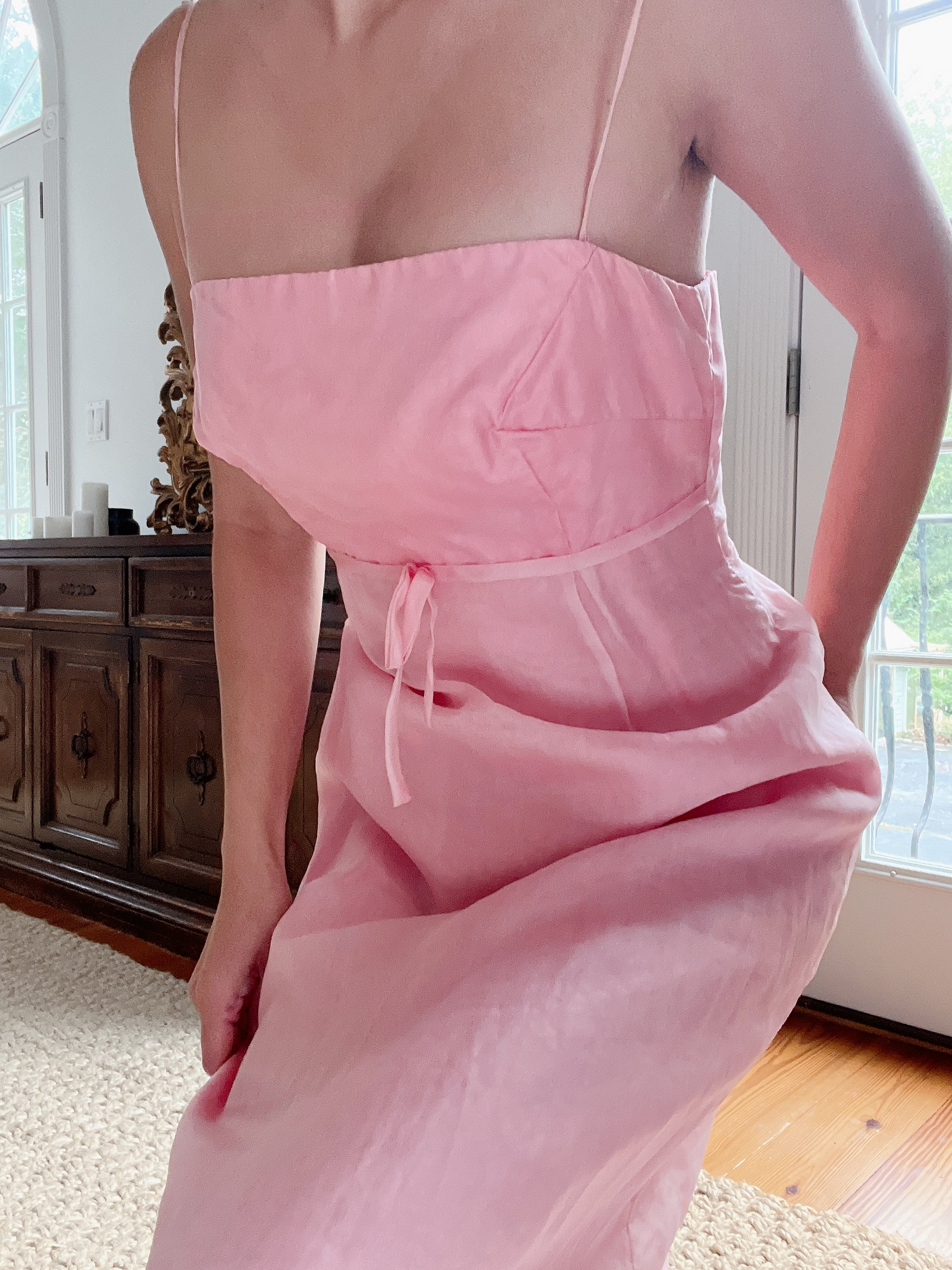 1960s Pink Organza Dress - XS/S