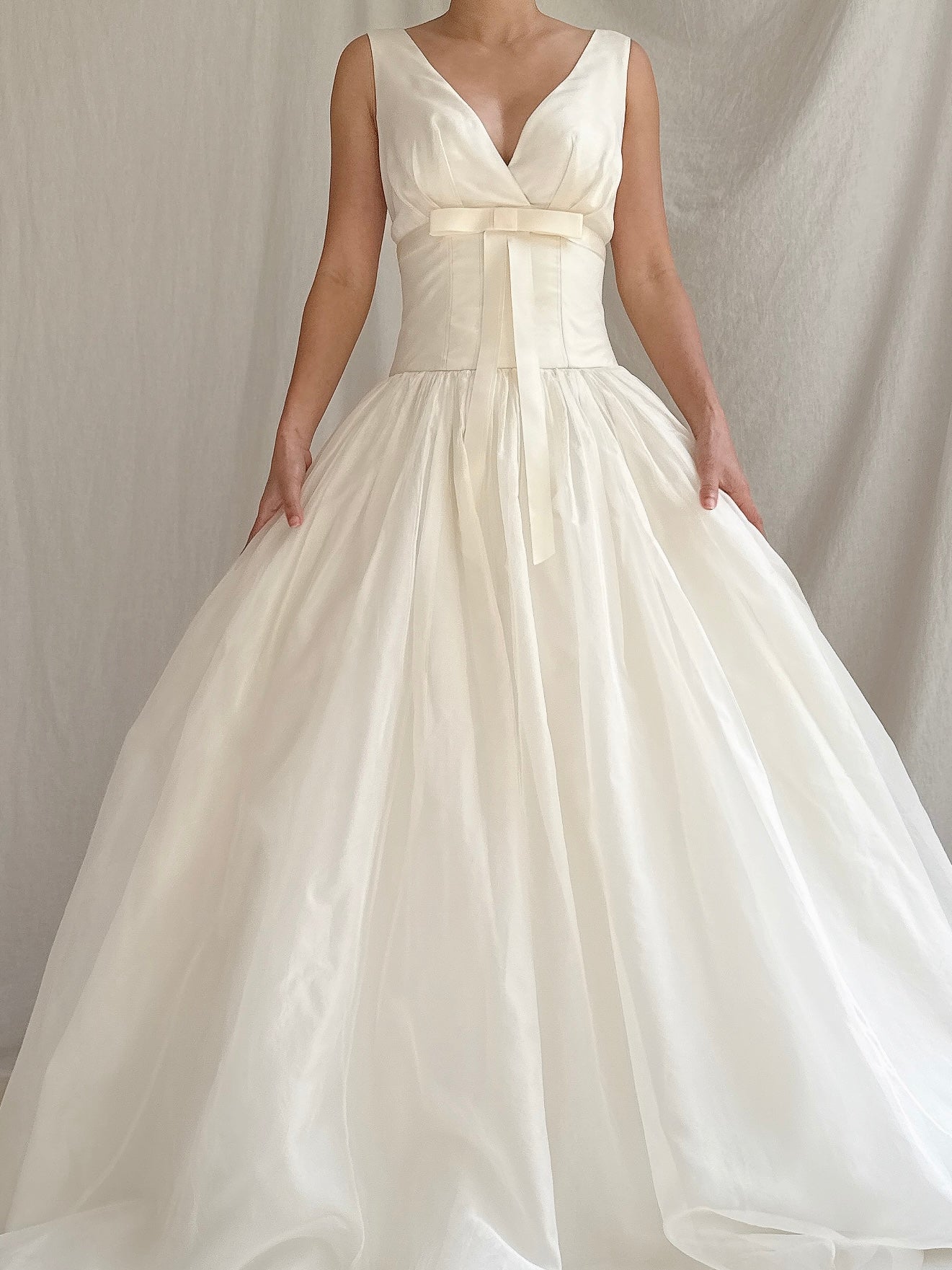 Vintage Silk Organza Gown - S