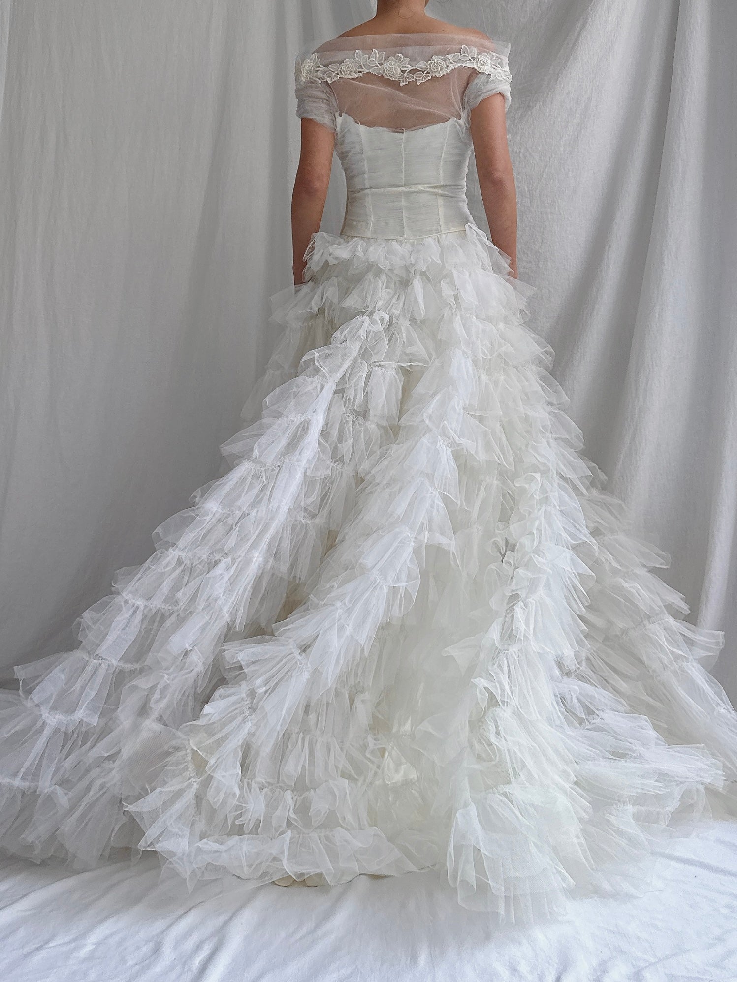 1950s Layered Tulle Gown - XS