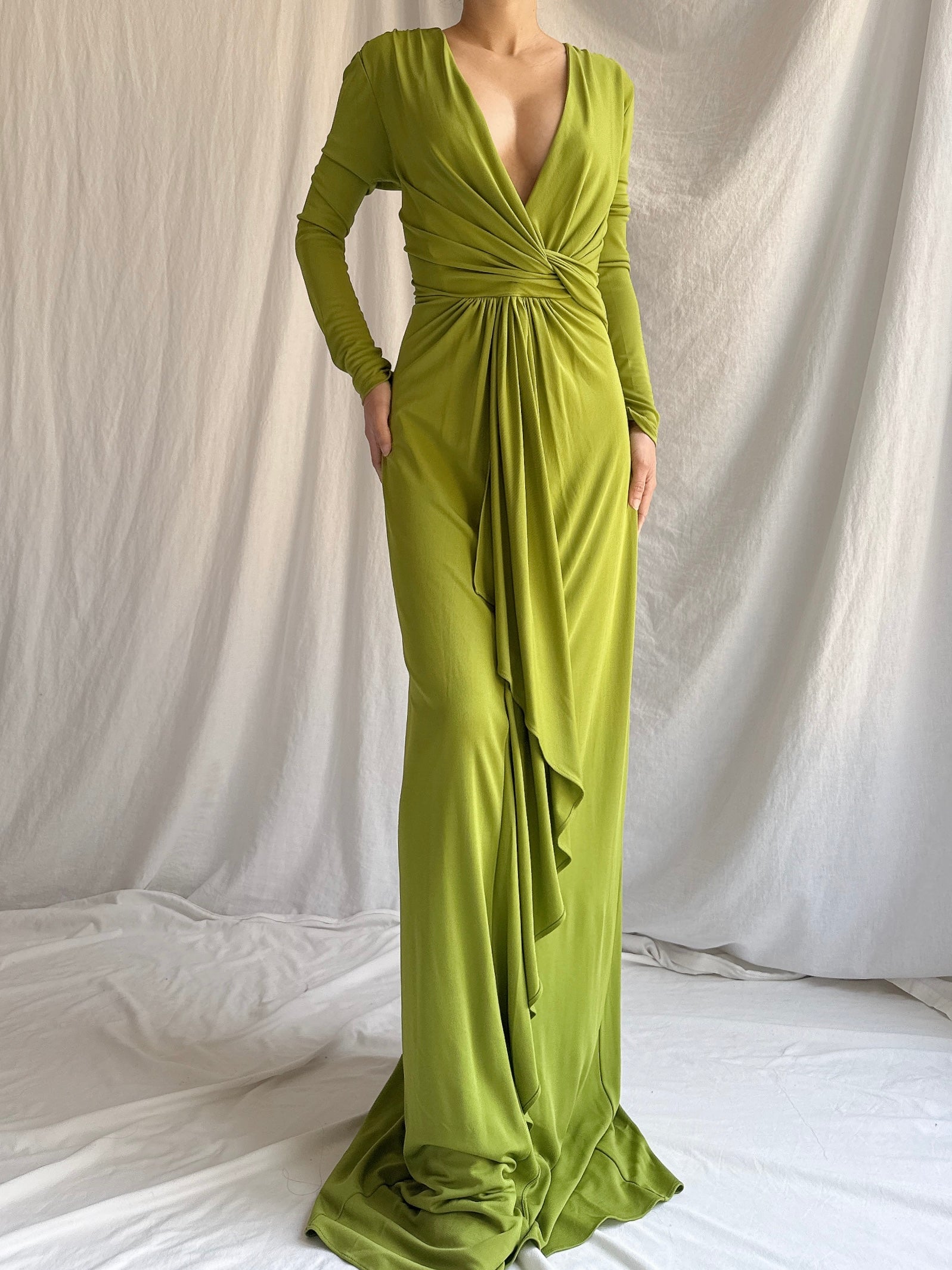 Halston Jersey Gown - M