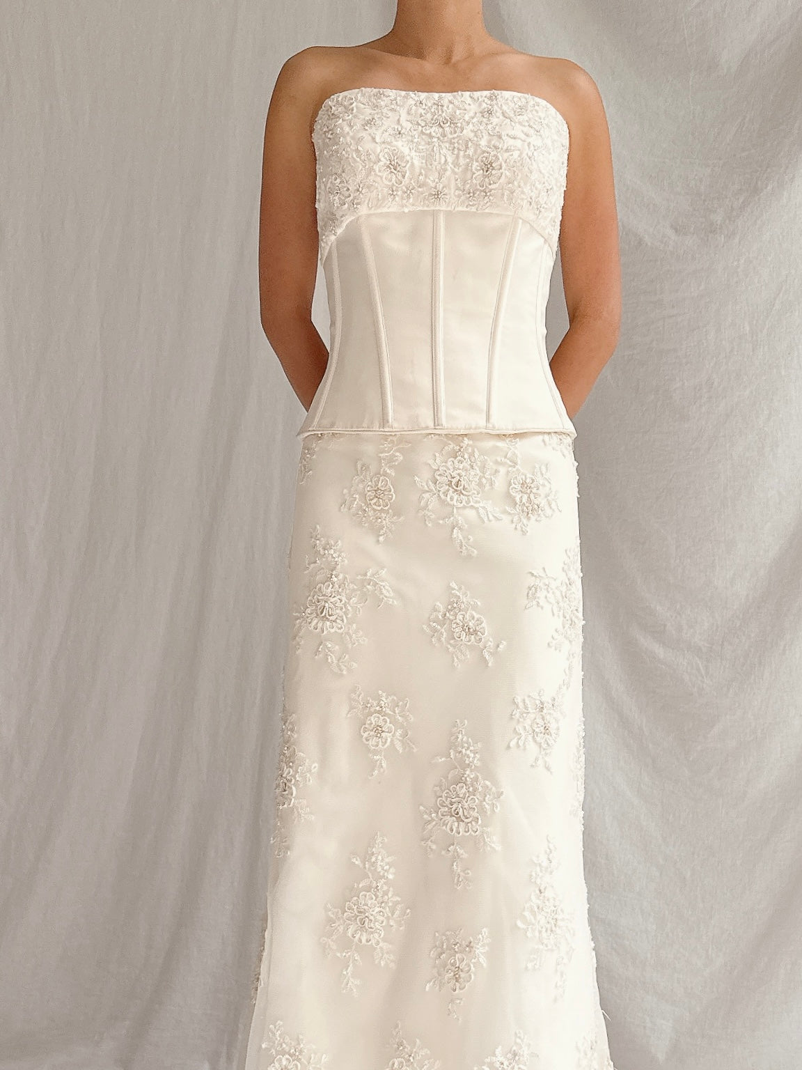 Vintage 2-Piece Lace-Up Set - S-M