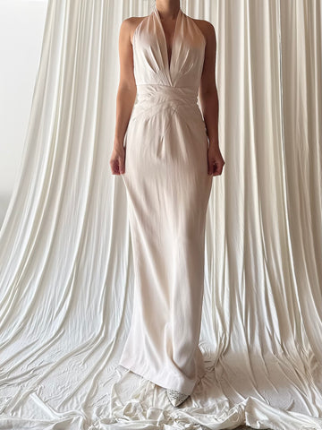 Vintage Richard Tyler Silk Halter Gown - S/6