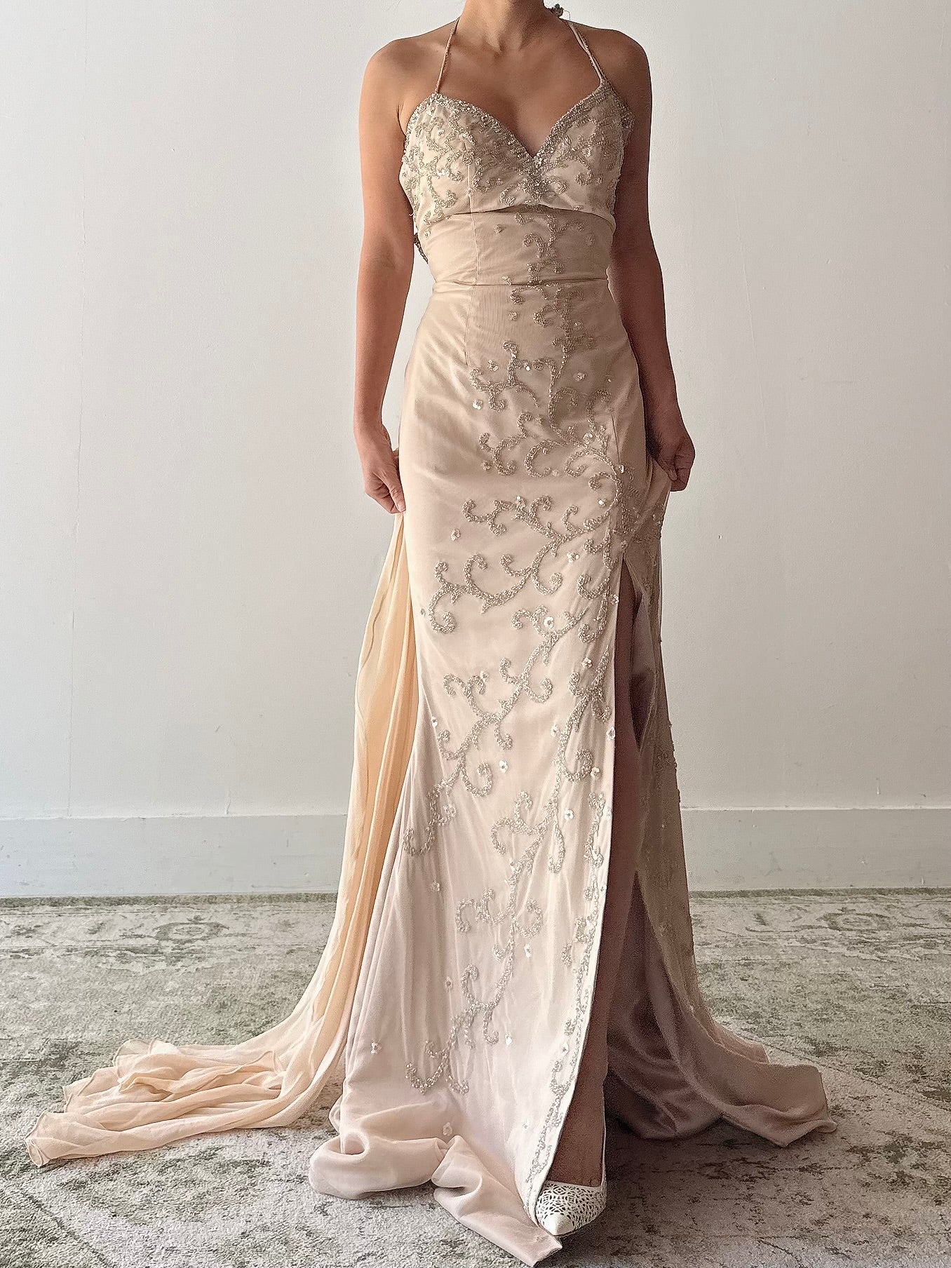 Vintage Claire’s Collection Nude Gown - M
