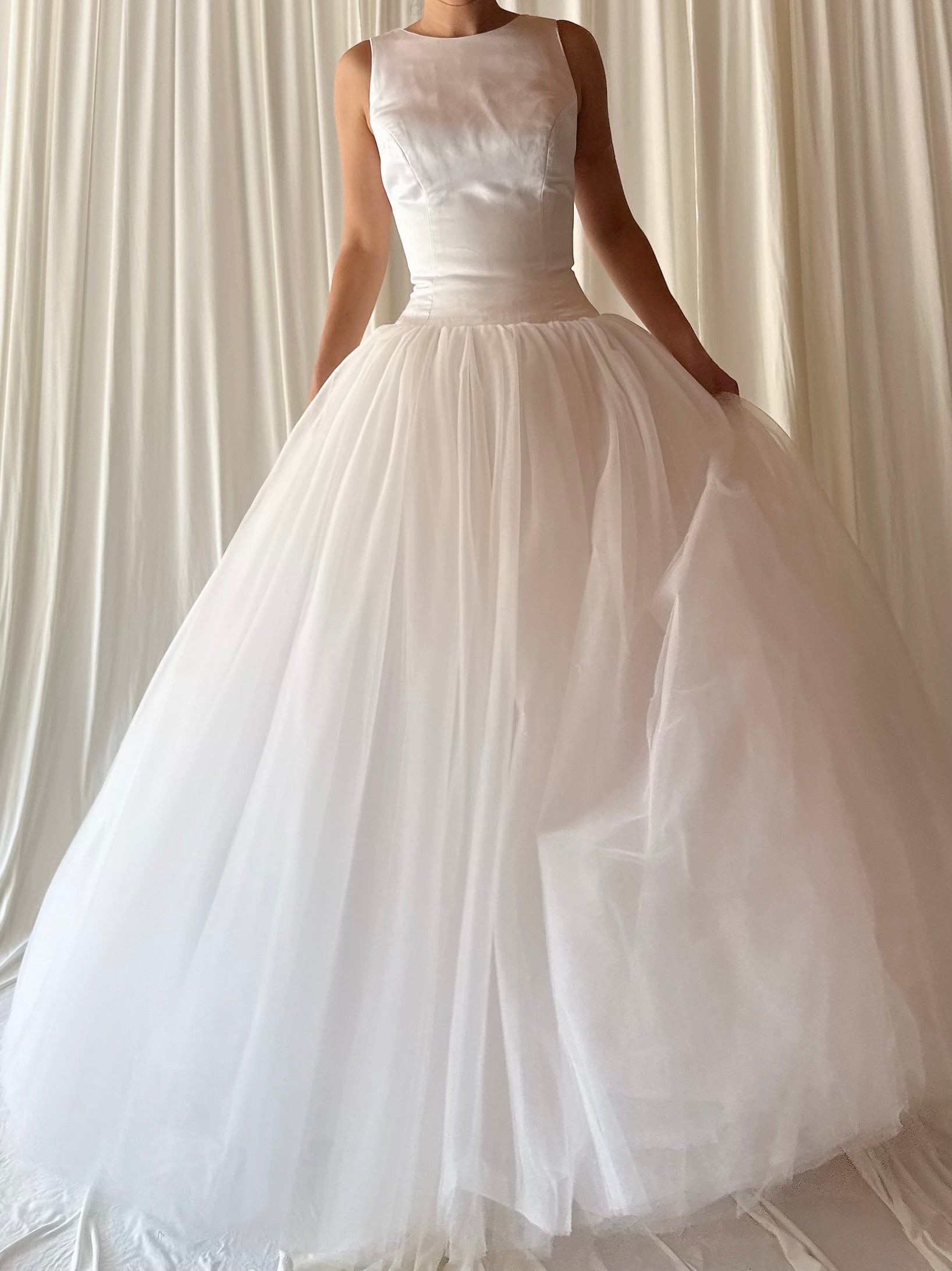 1990s Silk and Tulle Gown - S/M