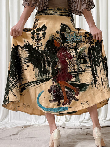 Vintage Monica Paris Skirt - Waist 27