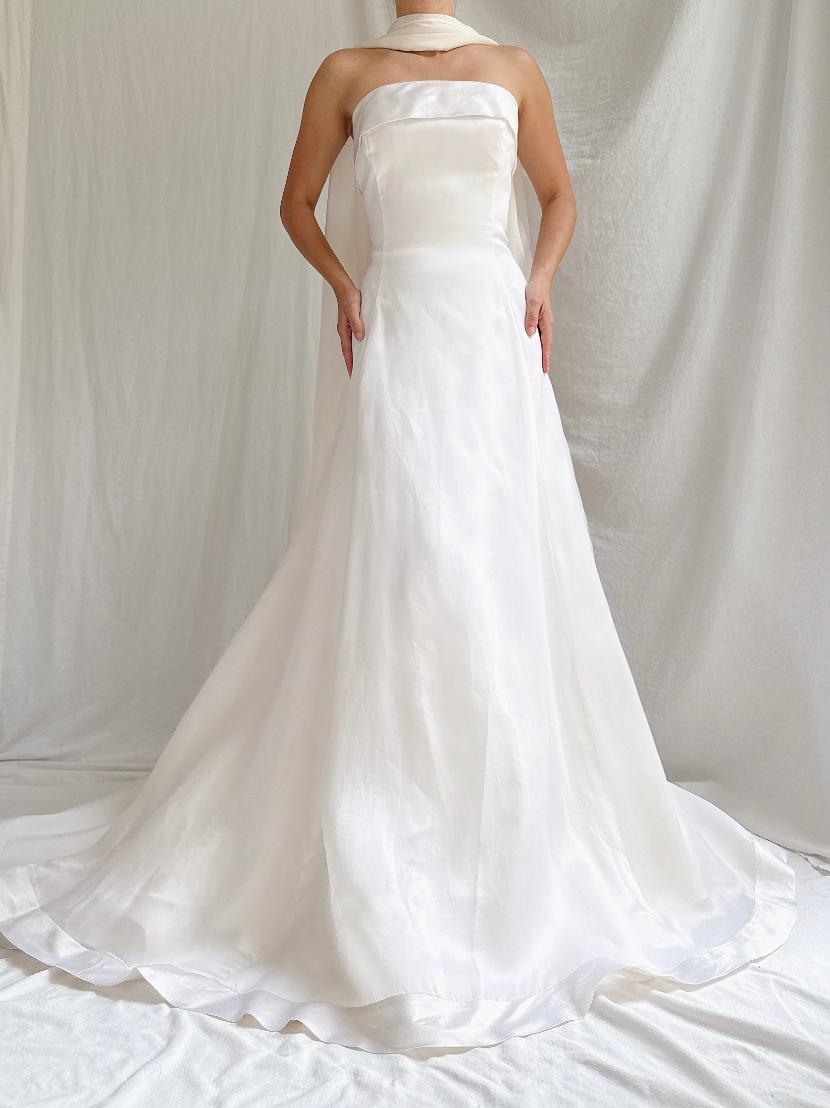 Vintage Angelina Bridal Couture Silk Organza Gown - M/10