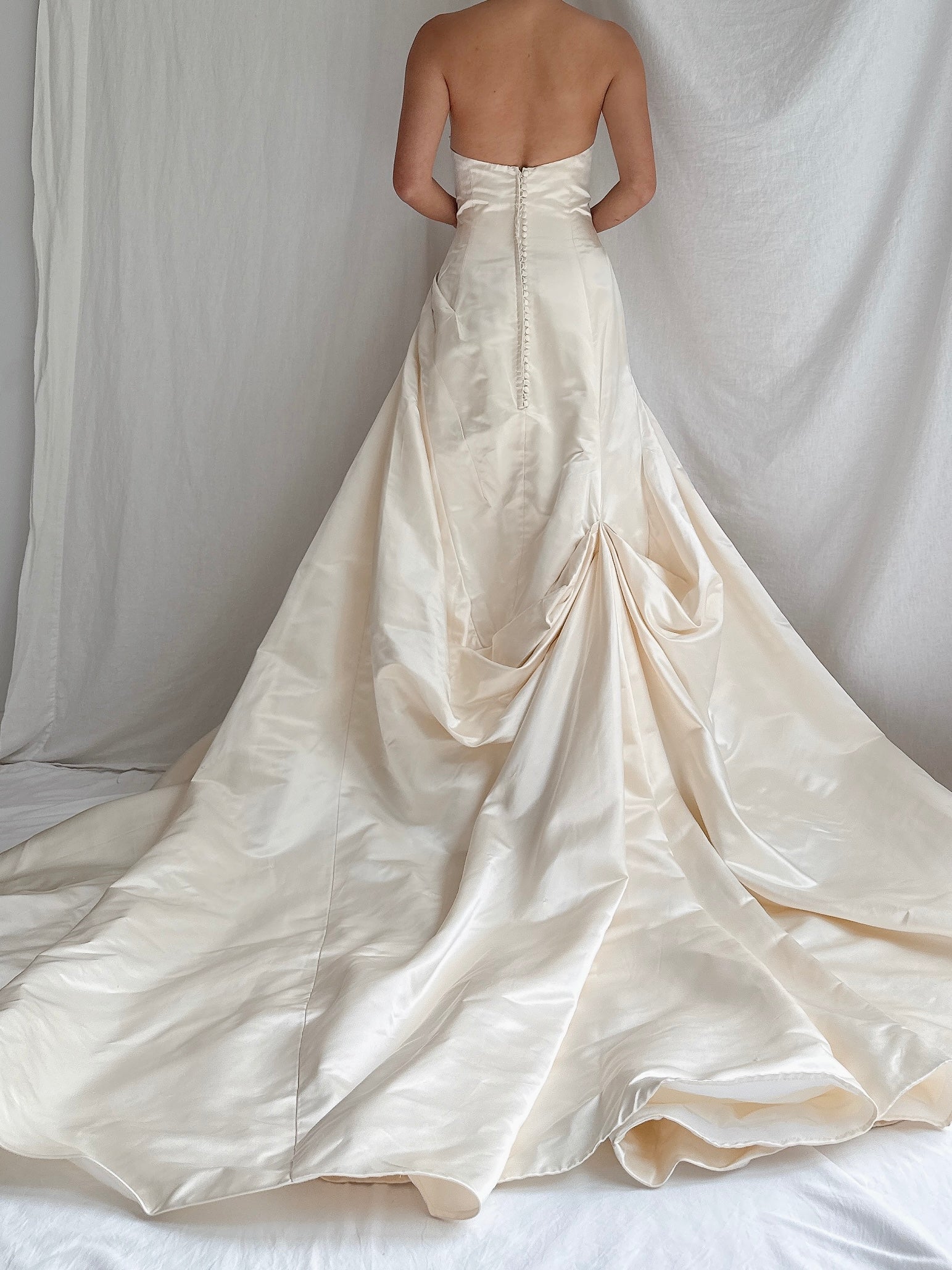 Vintage Marisa Silk Draped Gown - M/8