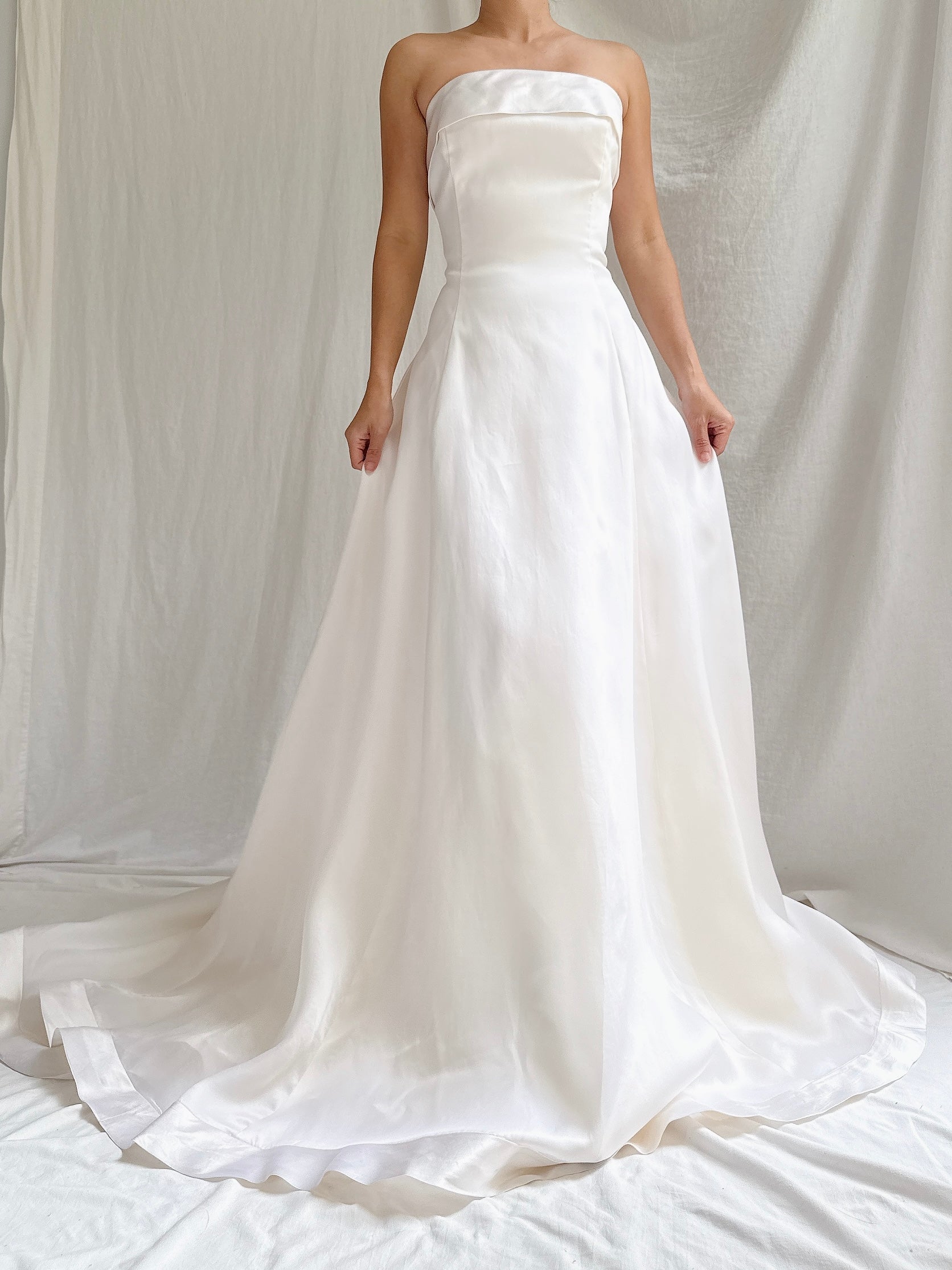 Vintage Angelina Bridal Couture Silk Organza Gown - M/10