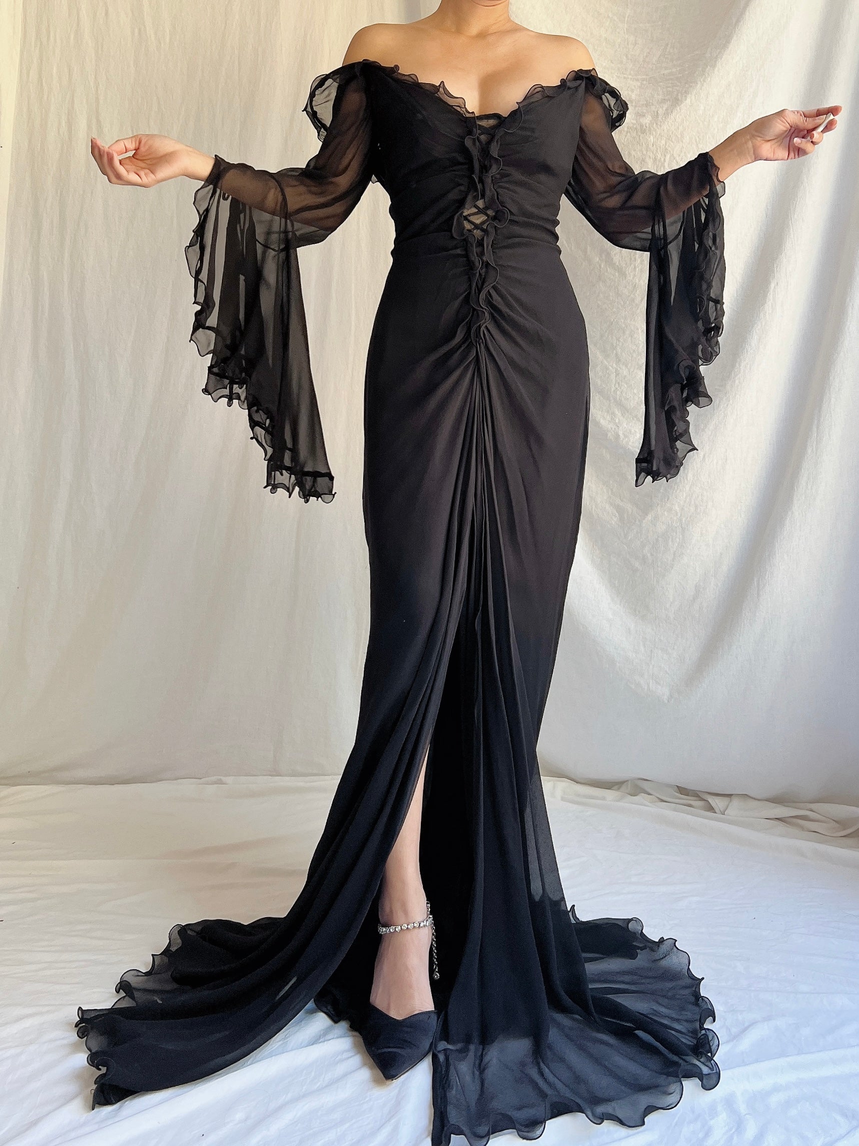 Vintage Silk Bellville Sassoon Gown - L