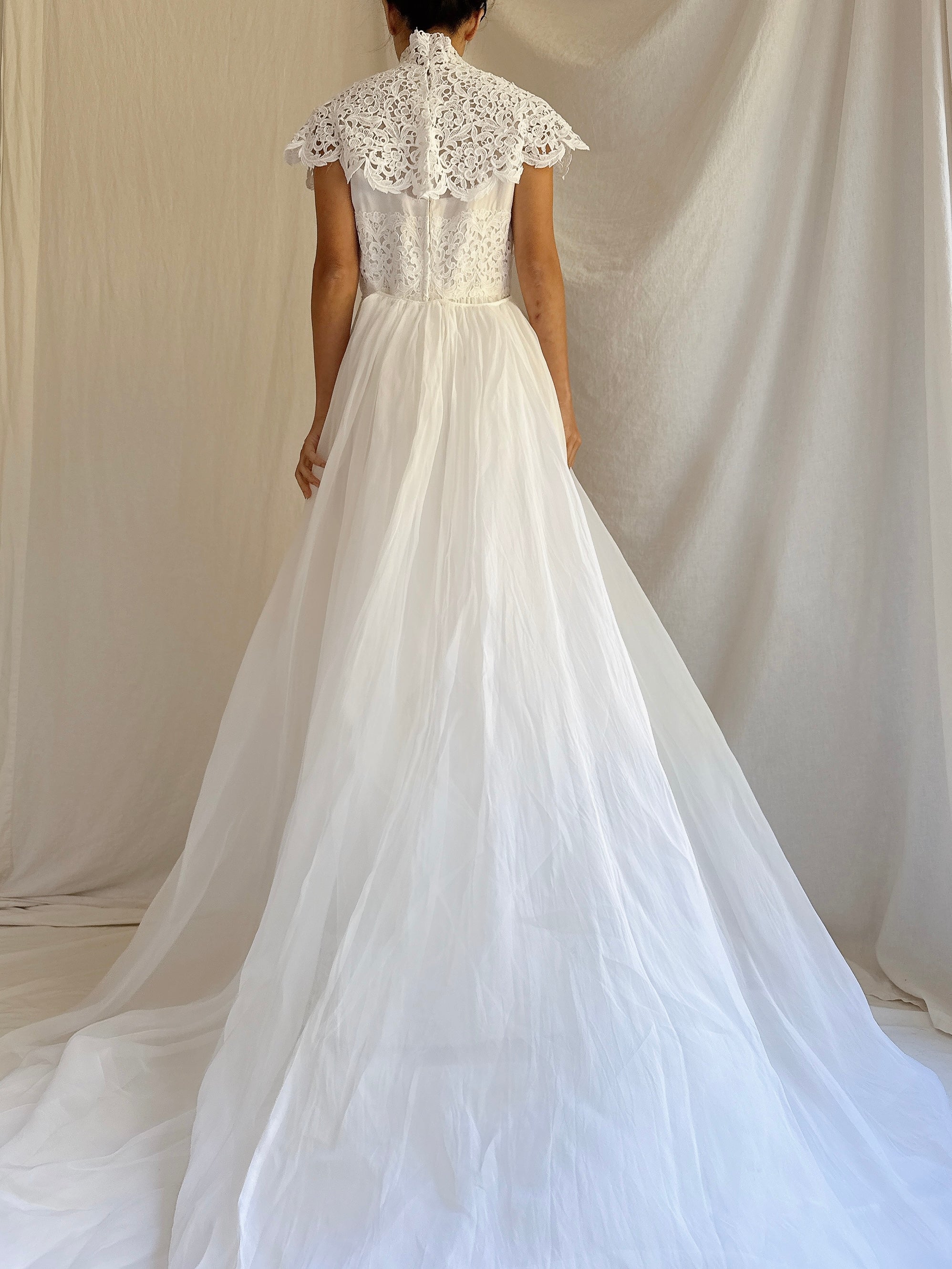 1960s Silk Organza 2-Piece Gown - XS