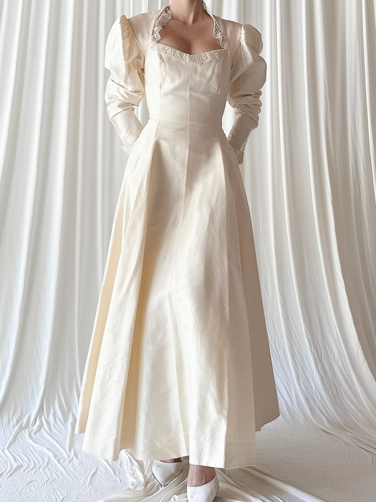 1980s Oscar De La Renta Raw Rayon Silk Gown - XS
