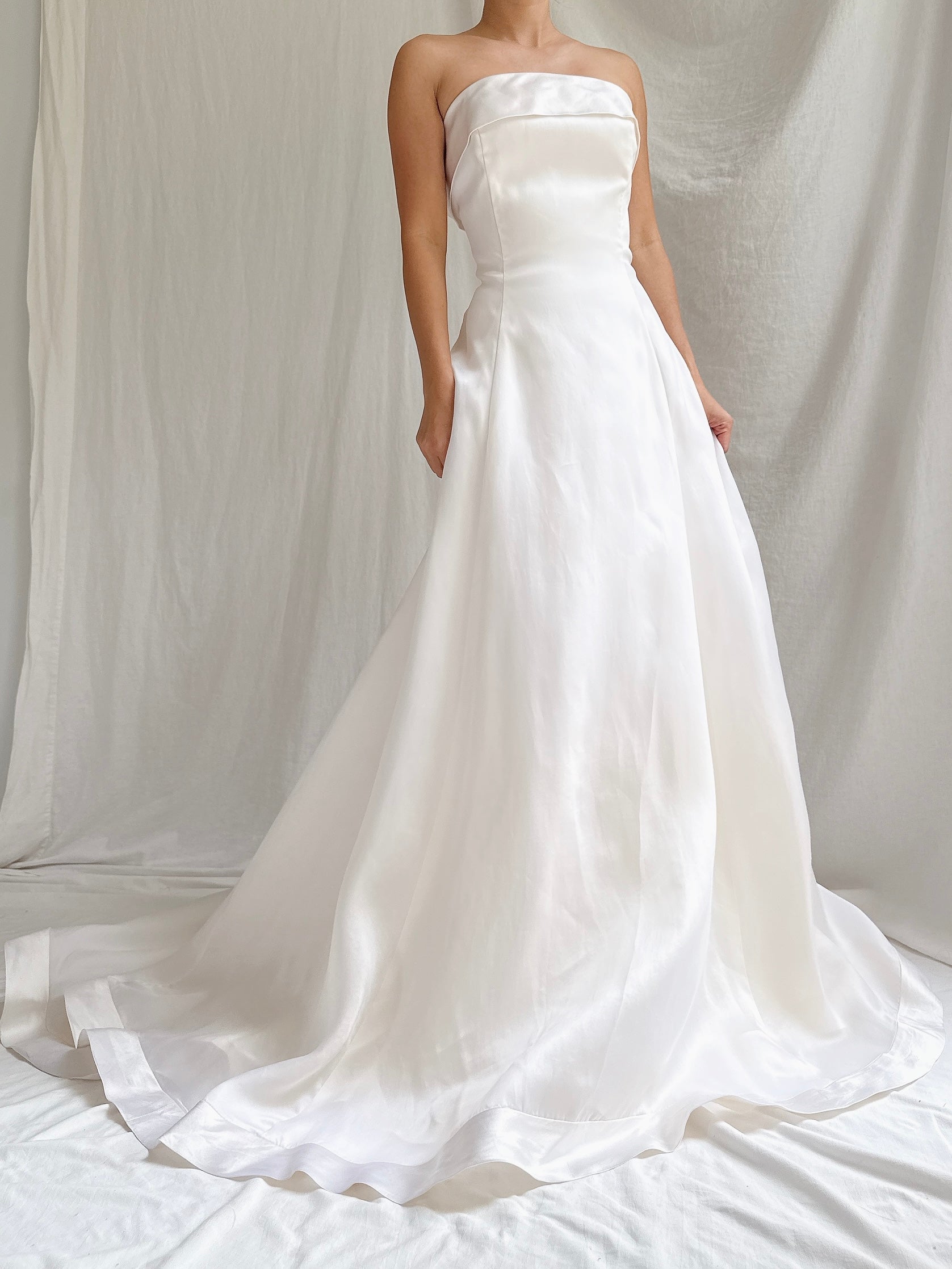 Vintage Angelina Bridal Couture Silk Organza Gown - M/10