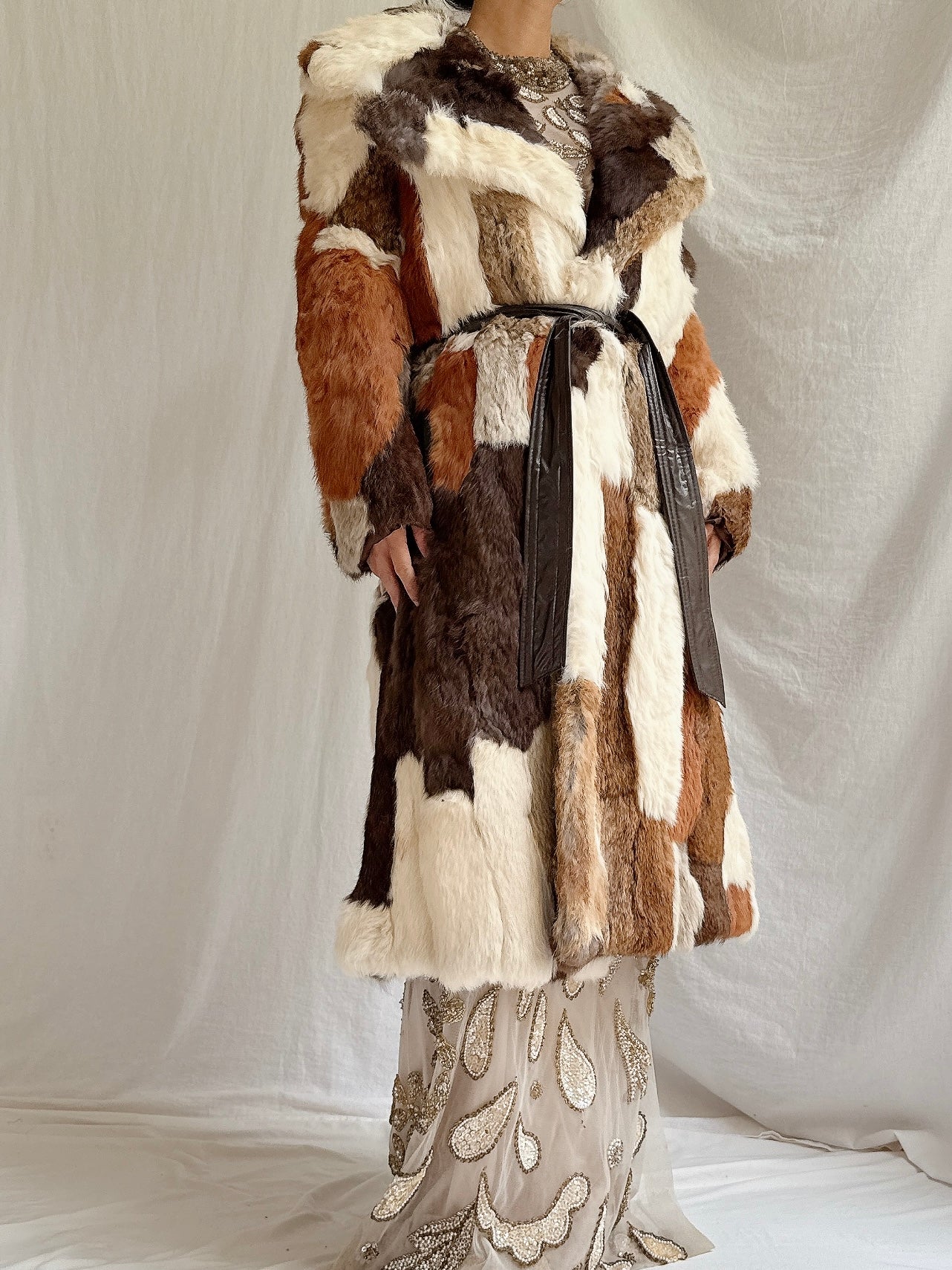 Vintage Stitched Fur Coat