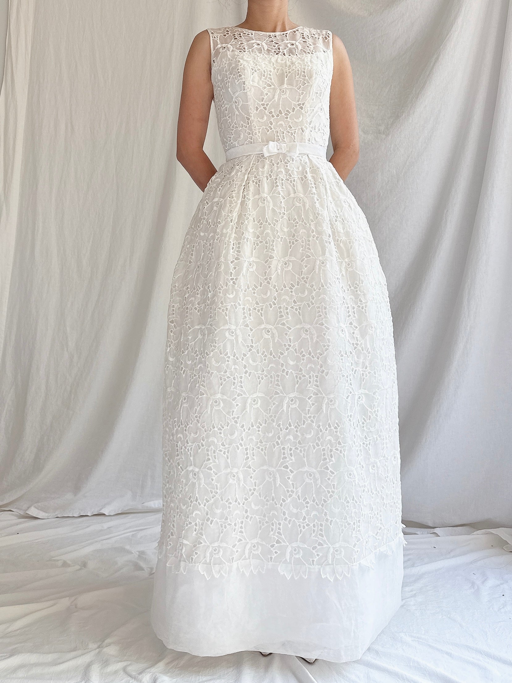 1960s Organza Cutout Gown - XXS