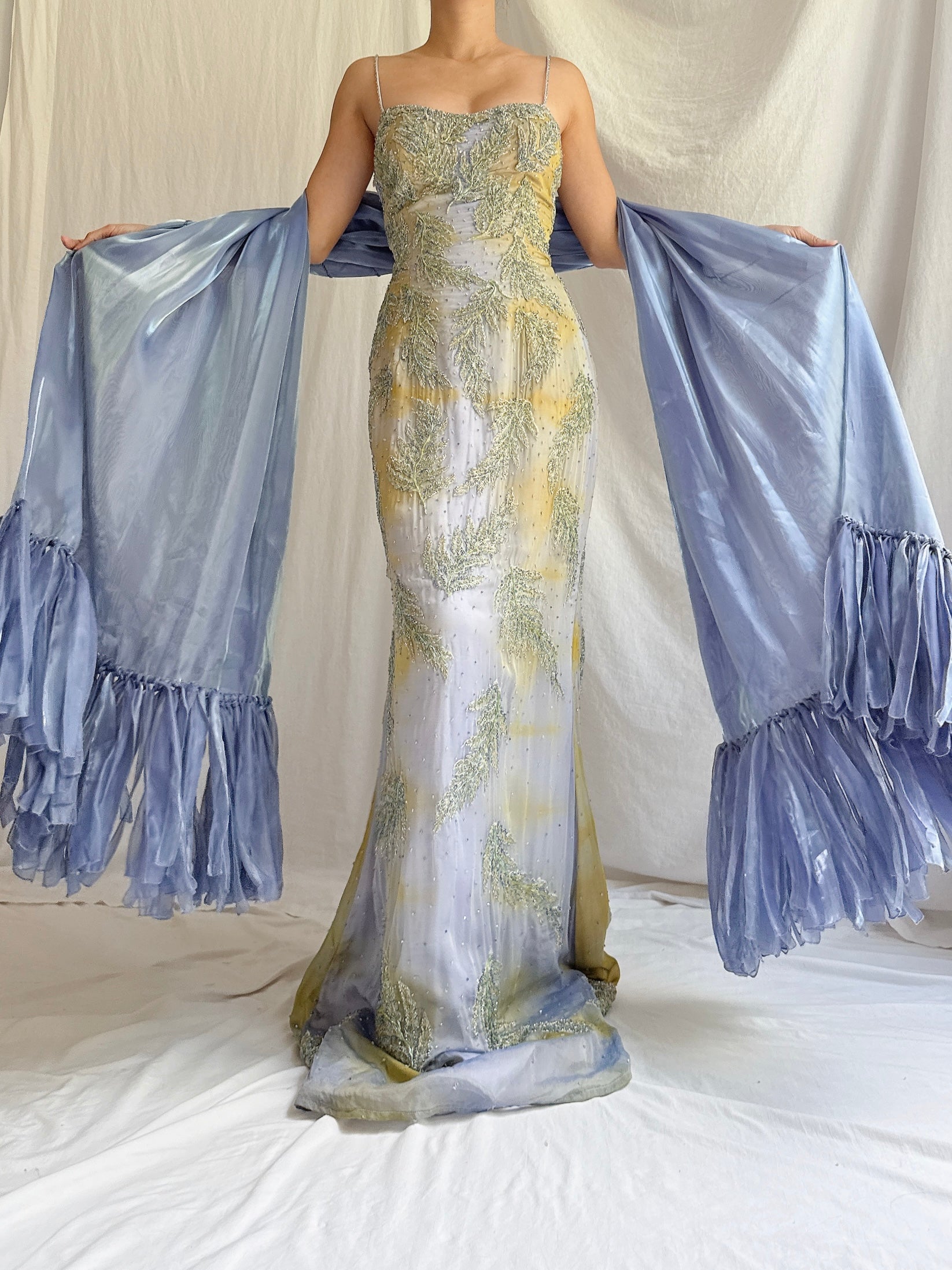 Vintage Stephen Yearrick Gown and Scarf - M