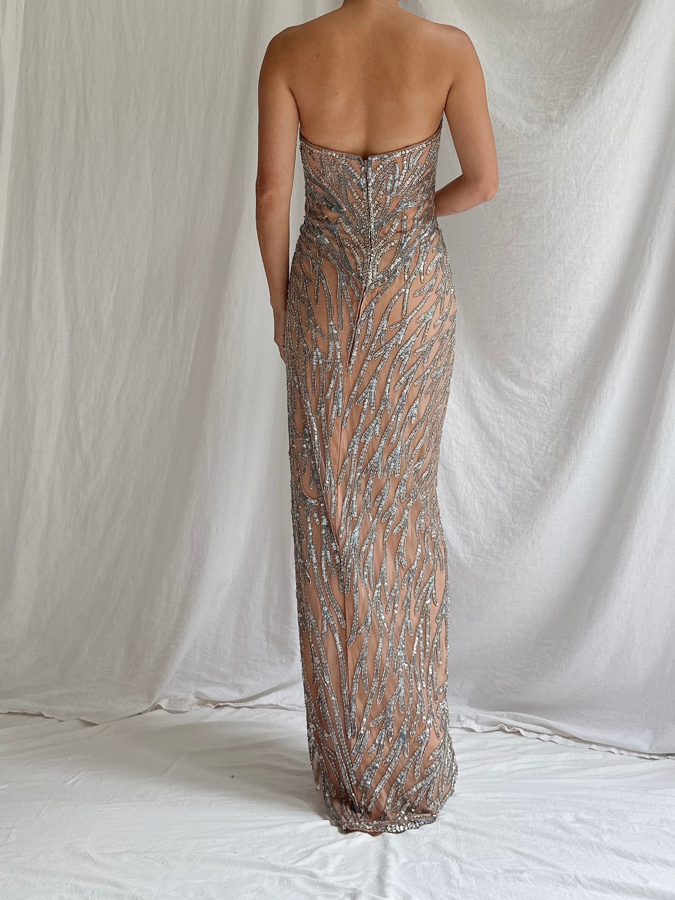 Vintage Bob Mackie Silk Strapless Dress - S/6