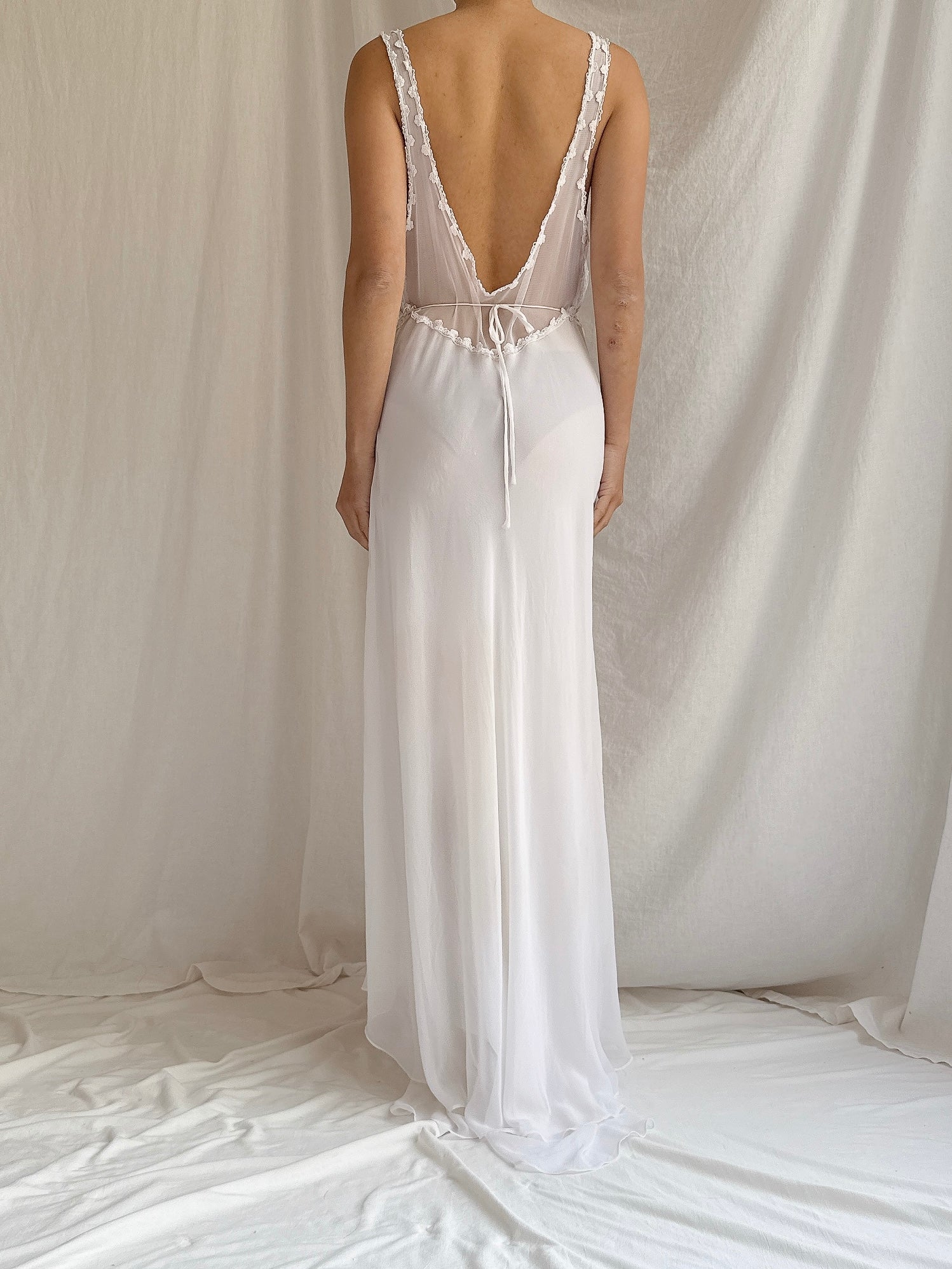 Vintage Chiffon Slip Dress - M