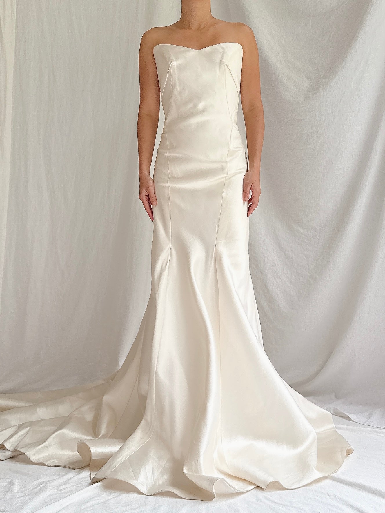 Vintage Anna Maier Silk Strapless Gown - S/4