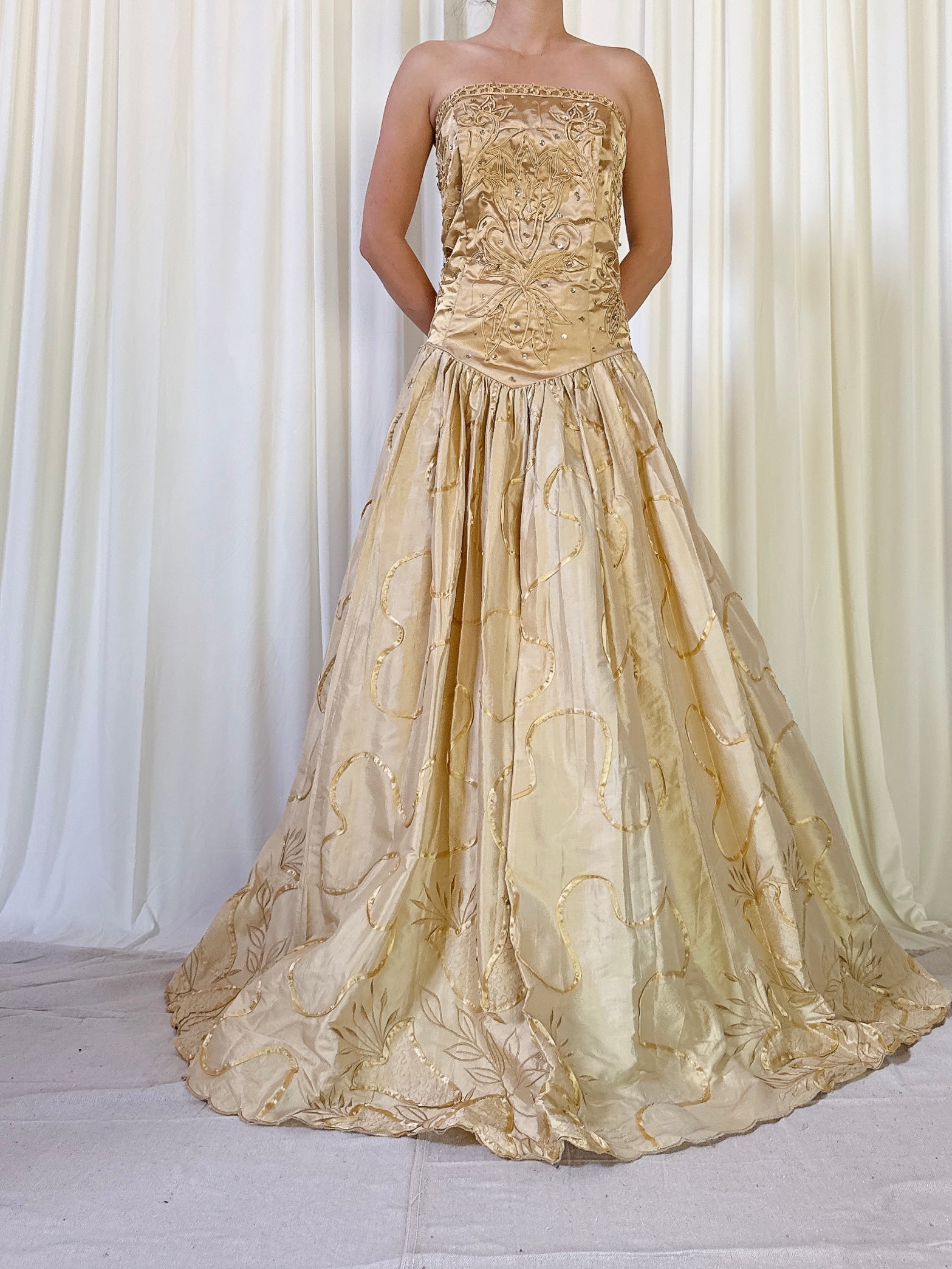 Vintage Fanaz Designs Mustard Dress - FR 48