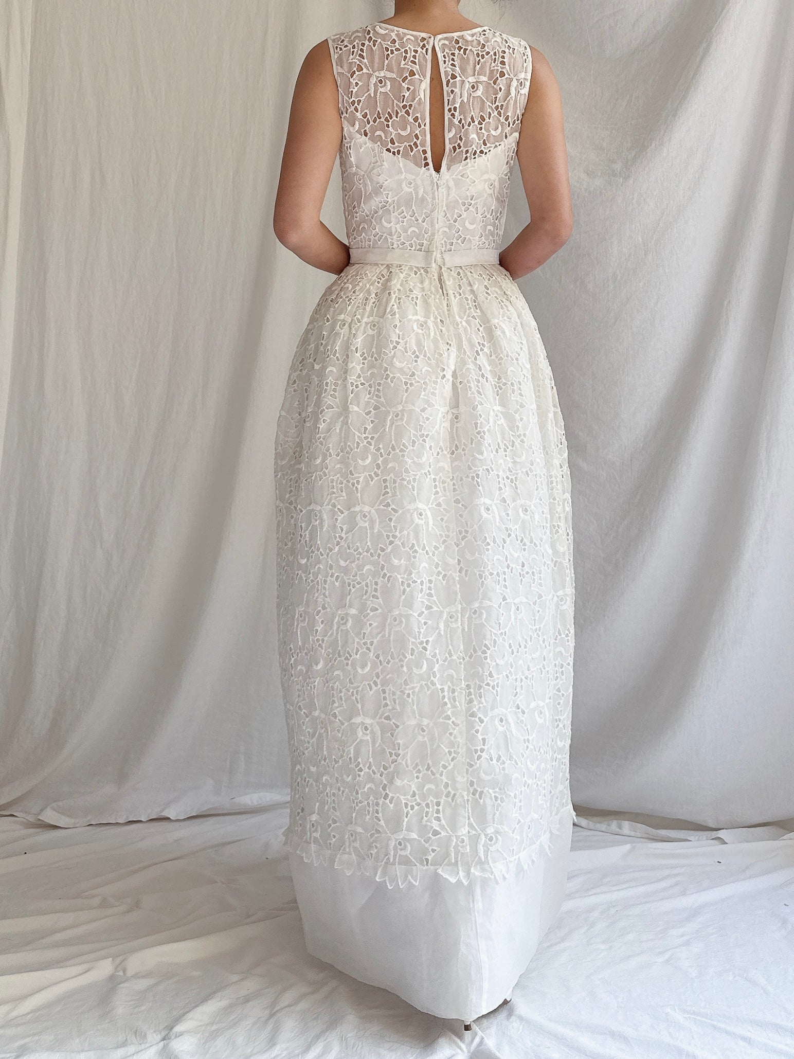 1960s Organza Cutout Gown - XXS