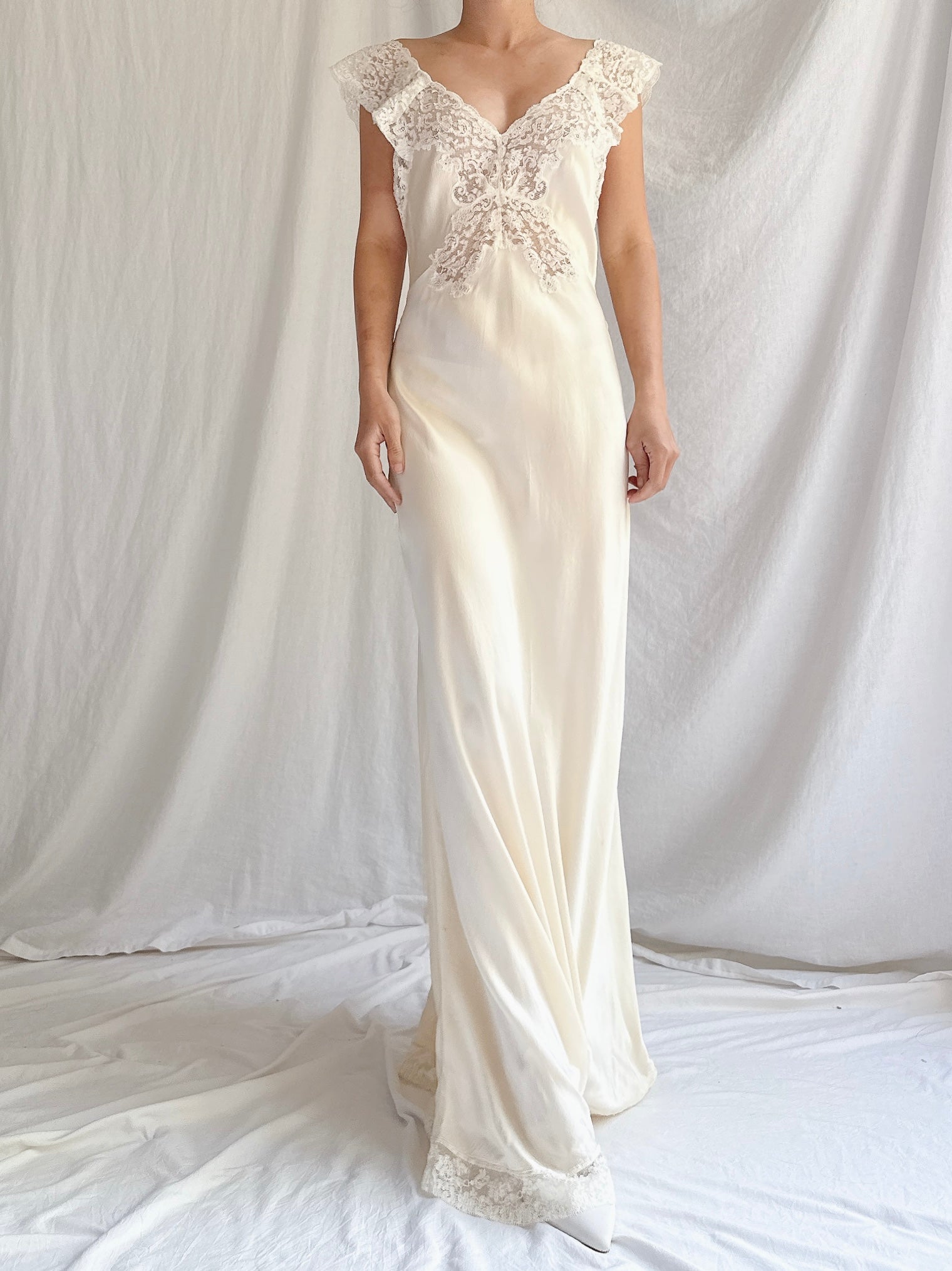 1930s Rare Fischer Silk Slip Dress - XS/S