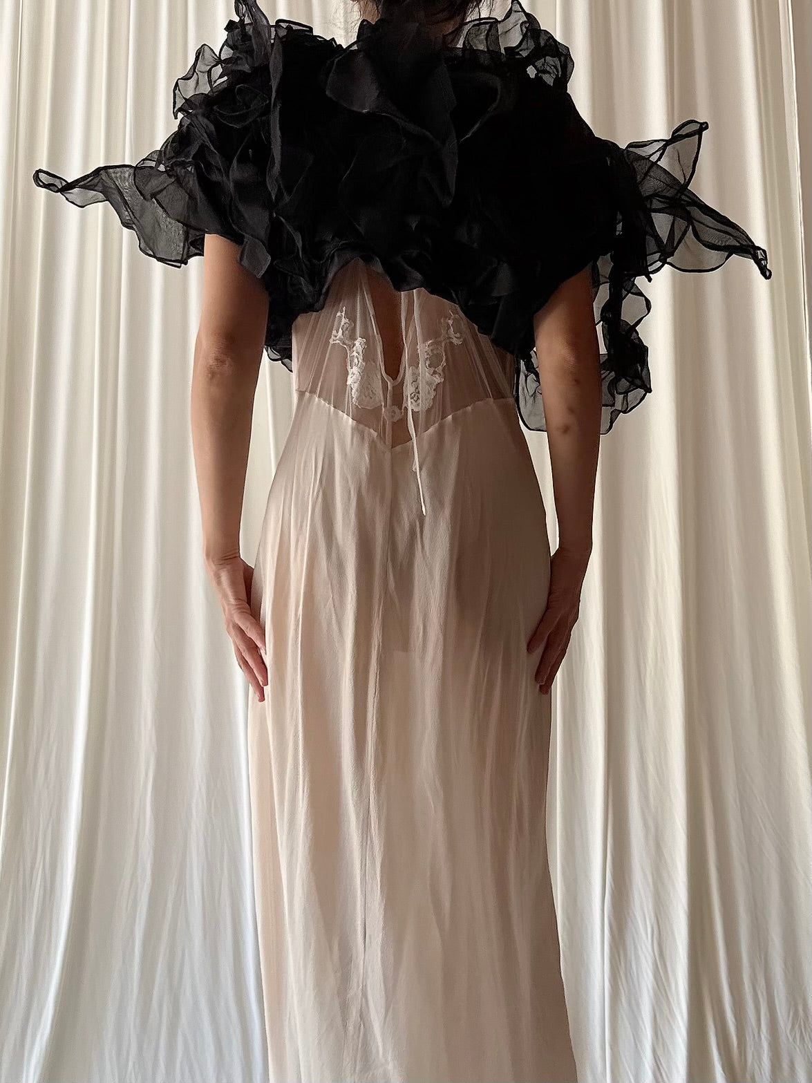 Vintage Silk Organza Bolero - S/M