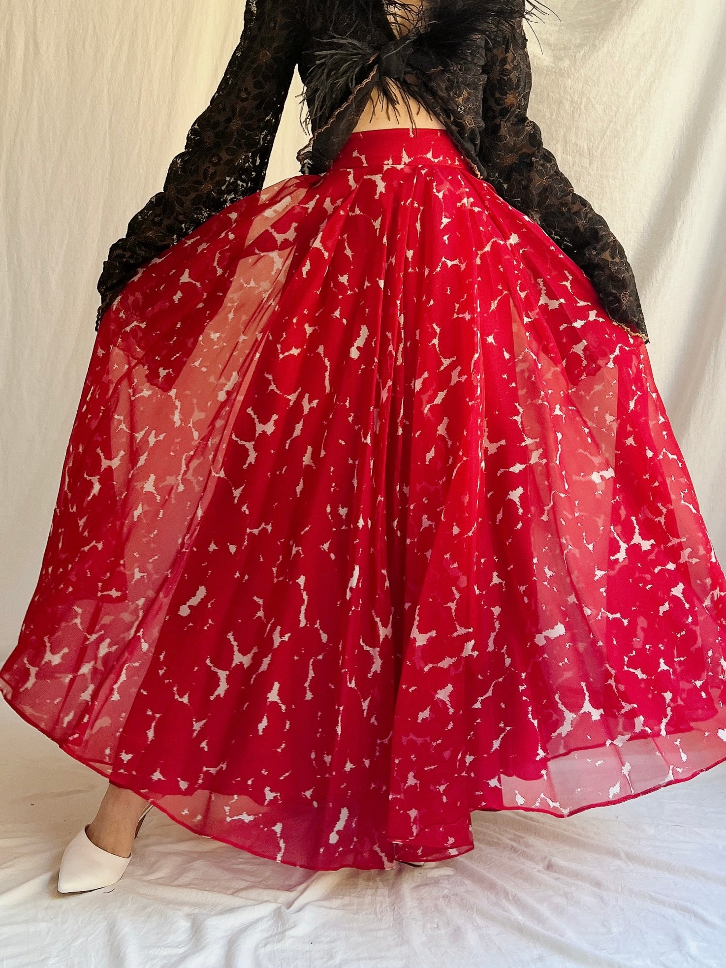 Vintage Petrovitch & Robinson Silk Organza Skirt - M/L