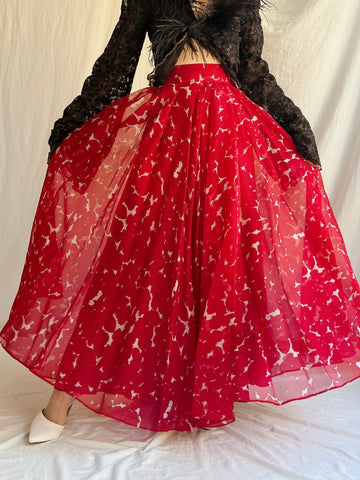 Vintage Petrovitch & Robinson Silk Organza Skirt - M/L