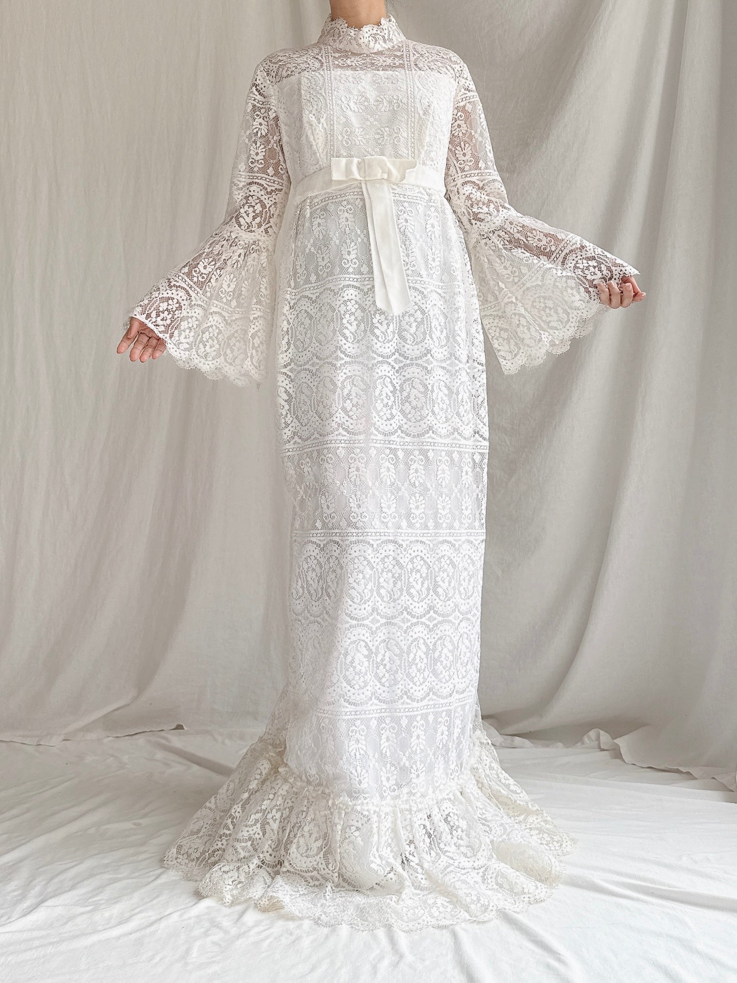 1970s Crochet Column Dress - S