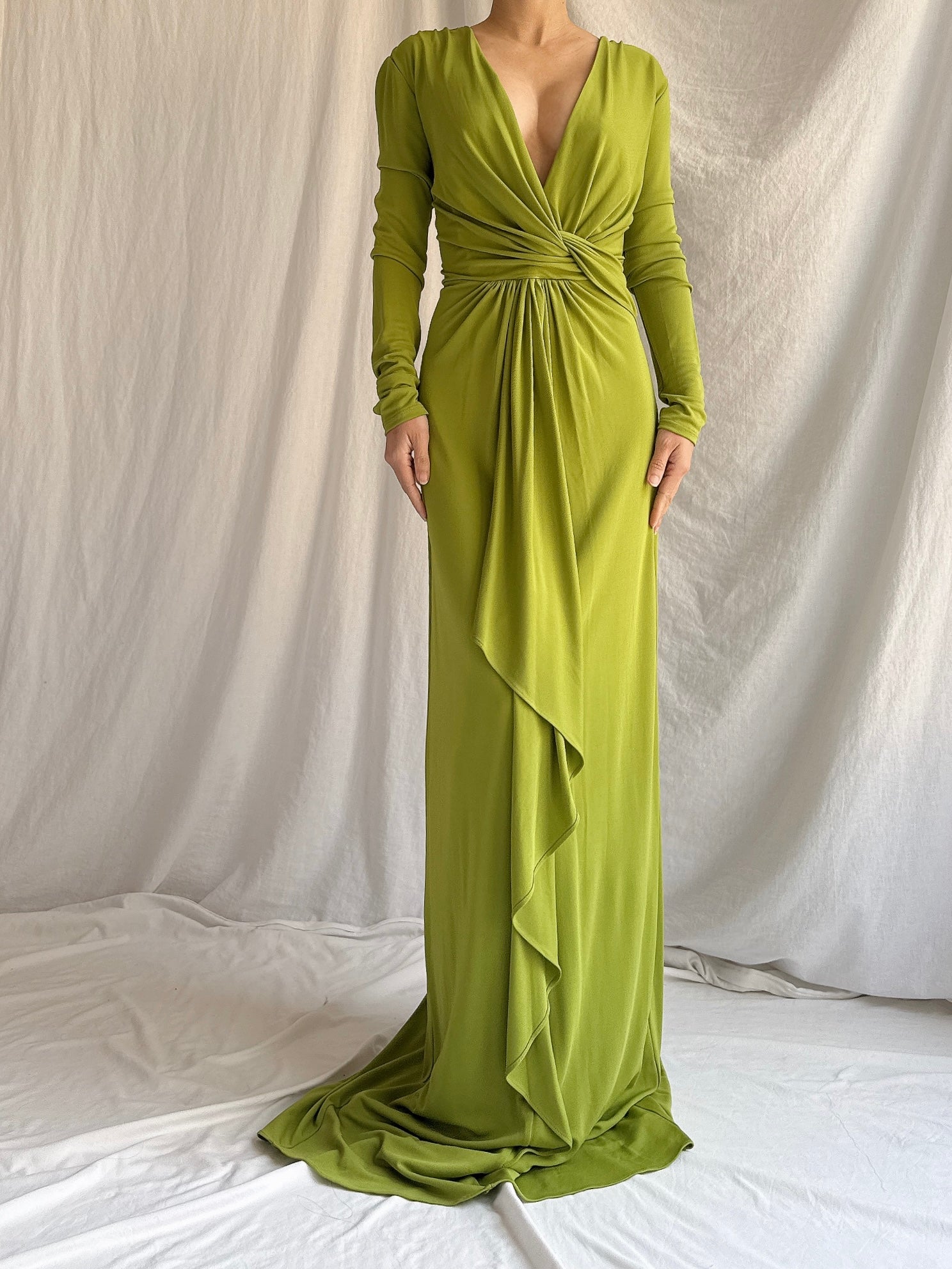 Halston Jersey Gown - M