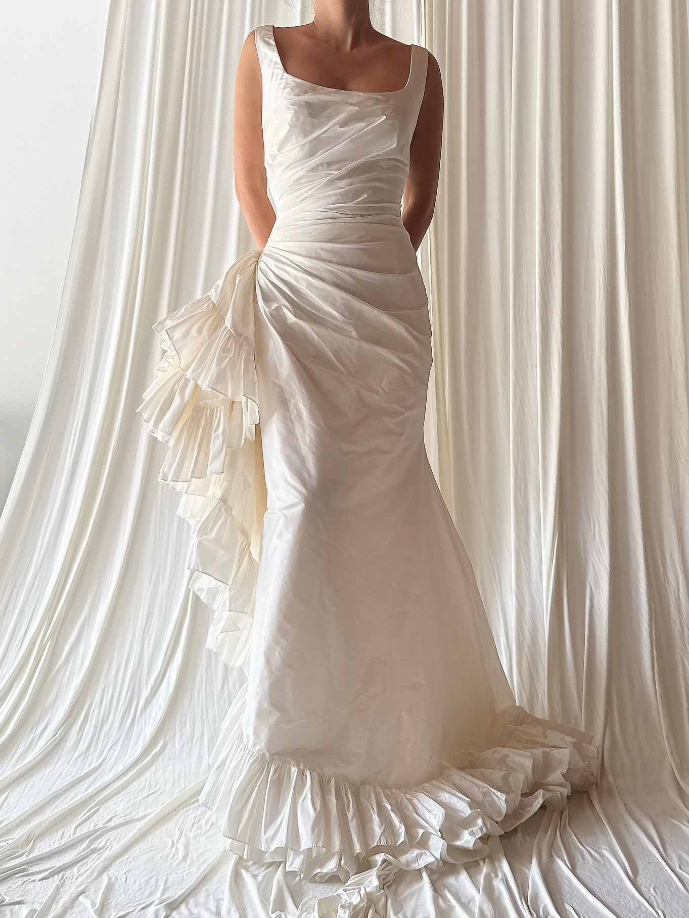 Vintage Cymbeline Taffeta Draped Gown - 4/6