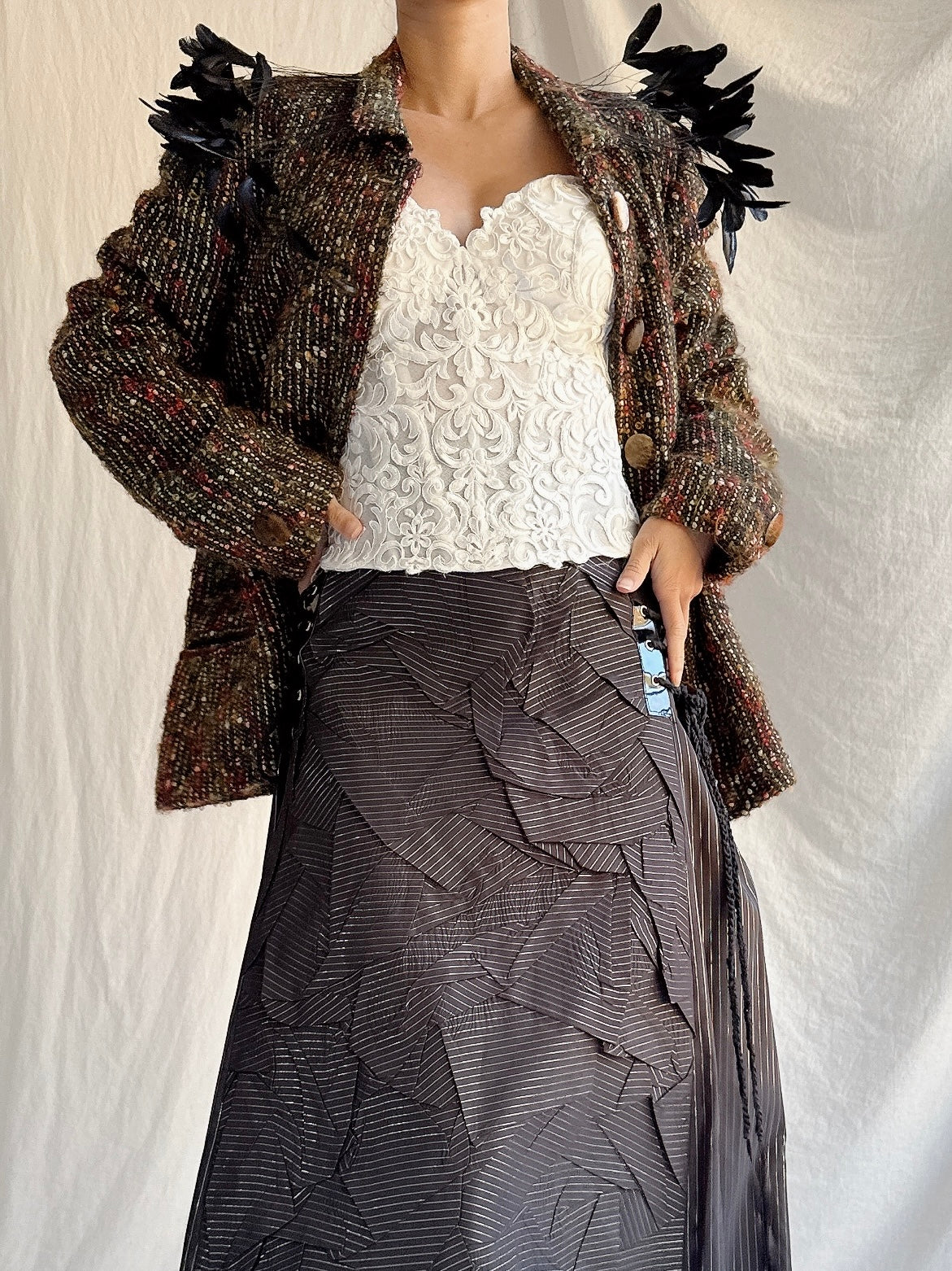 Vintage Baelo Claudia Tweed Jacket - M