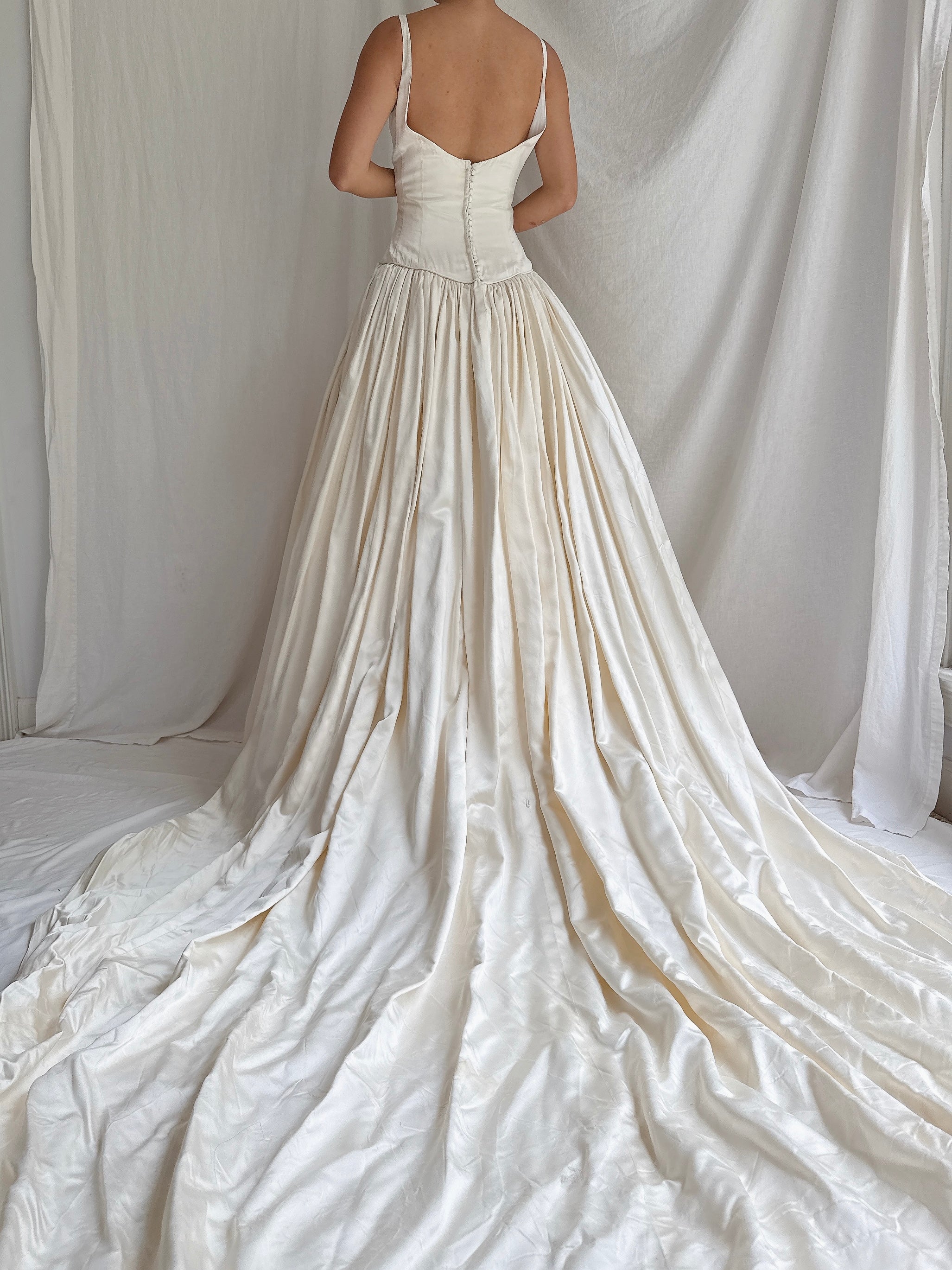 Vintage Lazaro Silk Gown - M/8