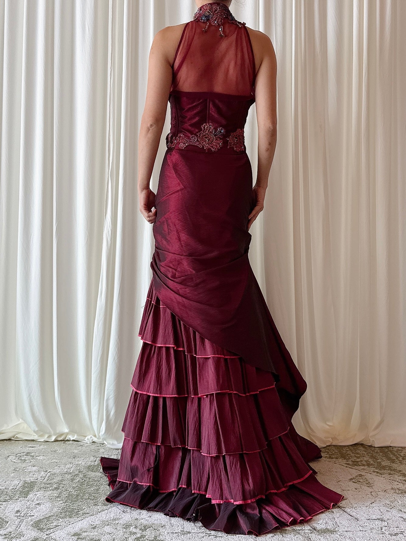 Vintage Musani Maroon 2 Piece Set - US 14
