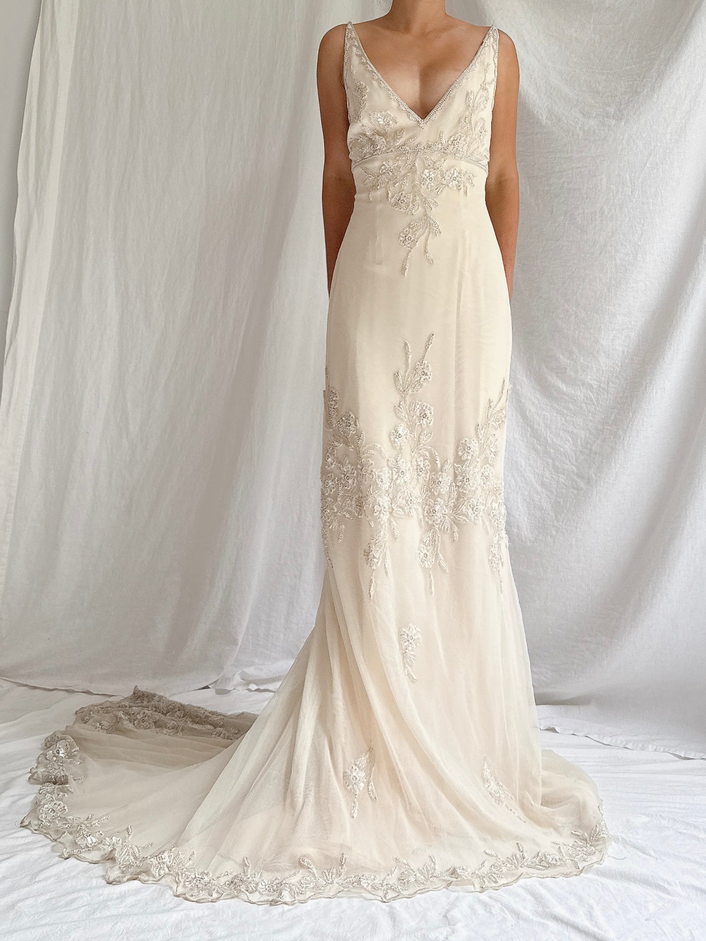 Vintage Liancarlo Couture Silk and Tulle Gown - M/6